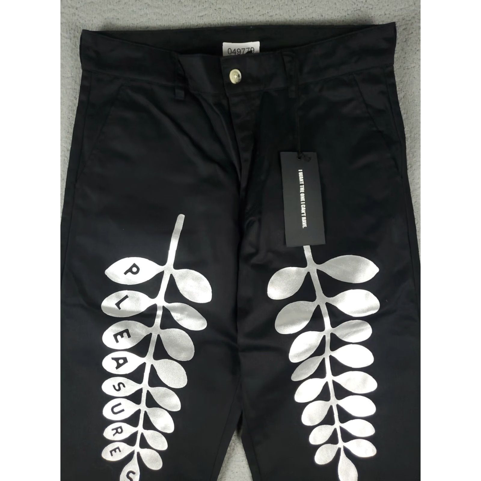 Pleasures Pleasures Jeans Mens Size 32x32 Black Wretch Work Trousers Pants Straight Leg Denim 5-Pocket Logo Regular Fit Men Size US 32 / EU 48 - 2 Thumbnail