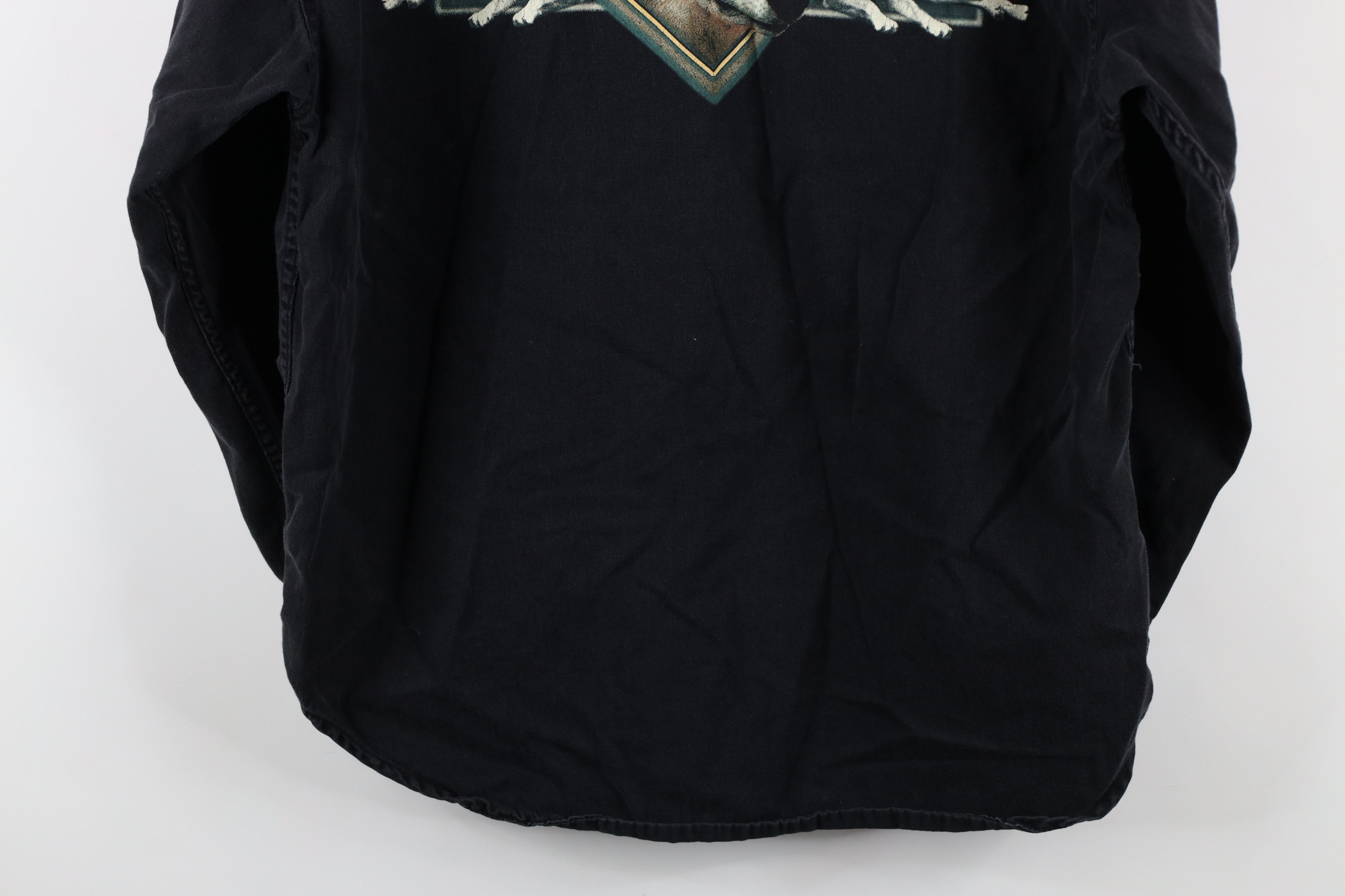 Vintage Vintage 90s Streetwear Wolf Collared Button Down Shirt Size ONE SIZE - 12 Thumbnail