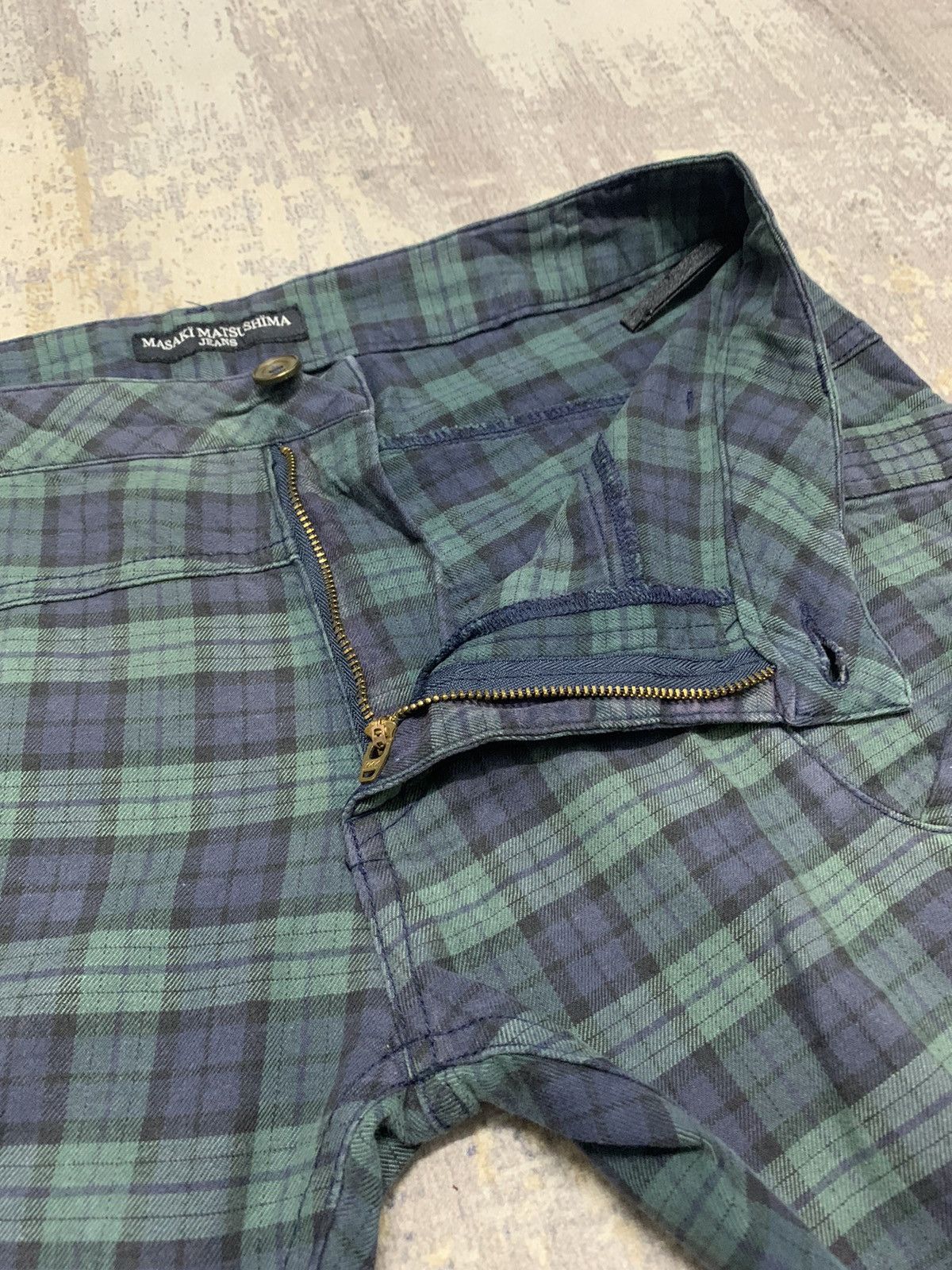 Japanese Brand Japanese Brand Masaki Matsushima Green Checkered Pant Size US 32 / EU 48 - 8 Thumbnail