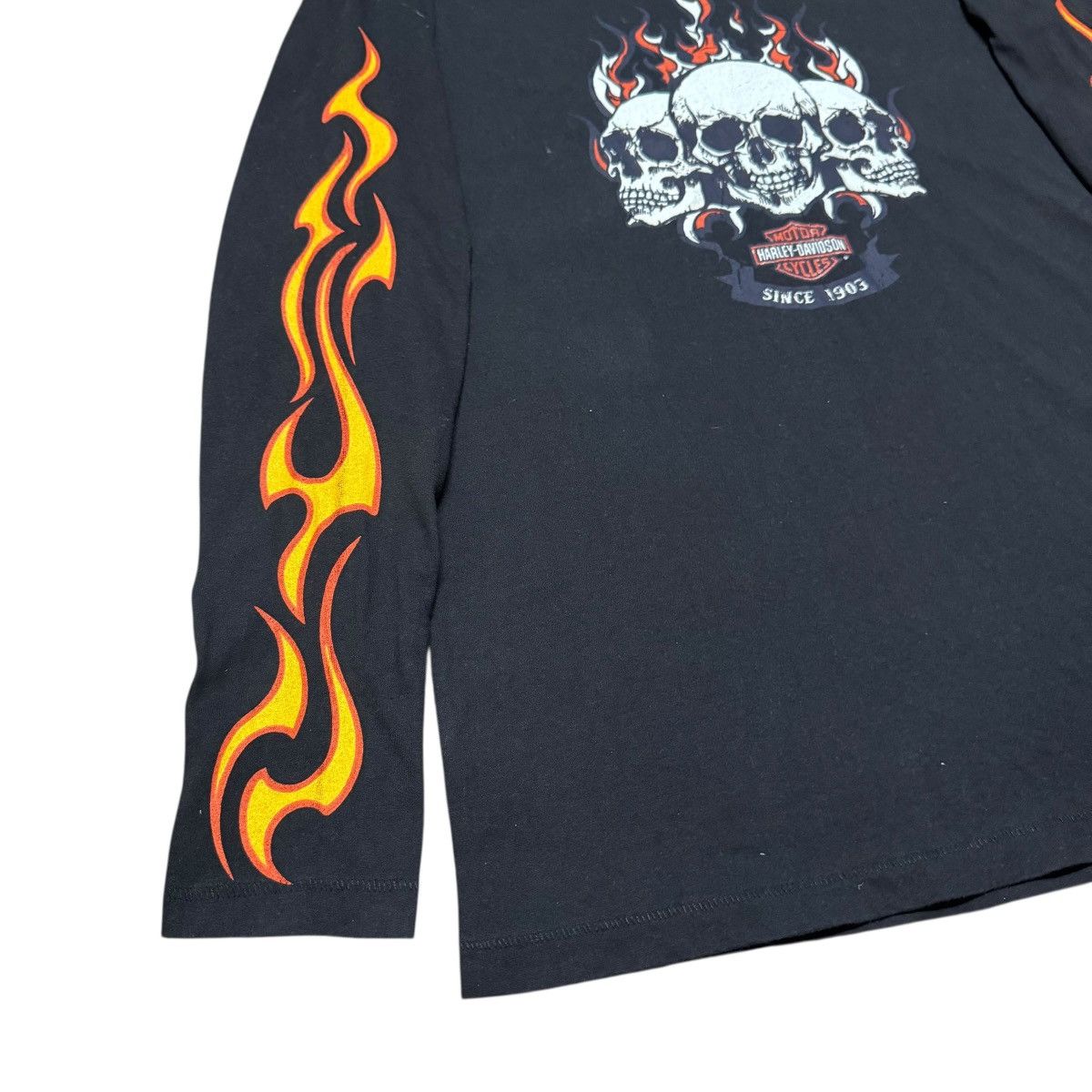 Harley Davidson Harley Davidson Skulls Flames Longsleeve Shirt Size US S / EU 44-46 / 1 - 3 Thumbnail