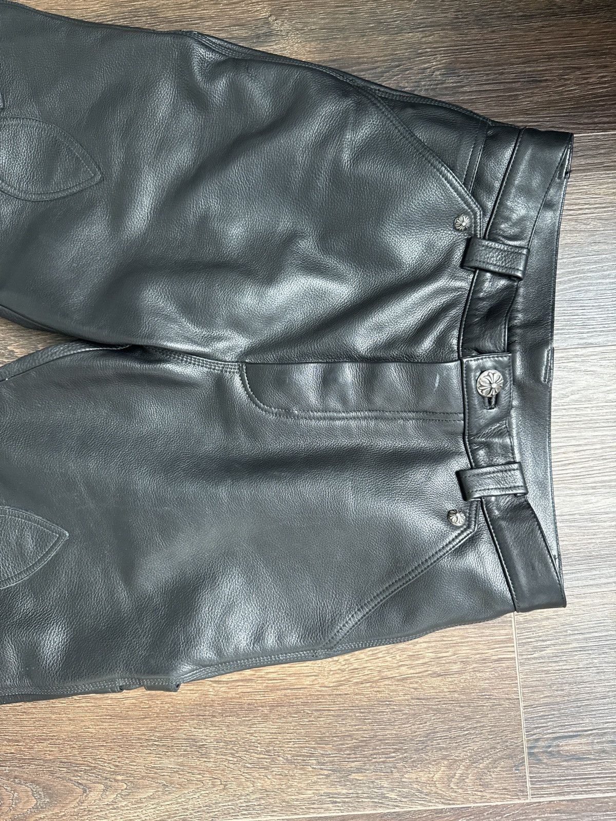 Chrome Hearts Chrome heart leather jeans Size US 30 / EU 46 - 2 Thumbnail