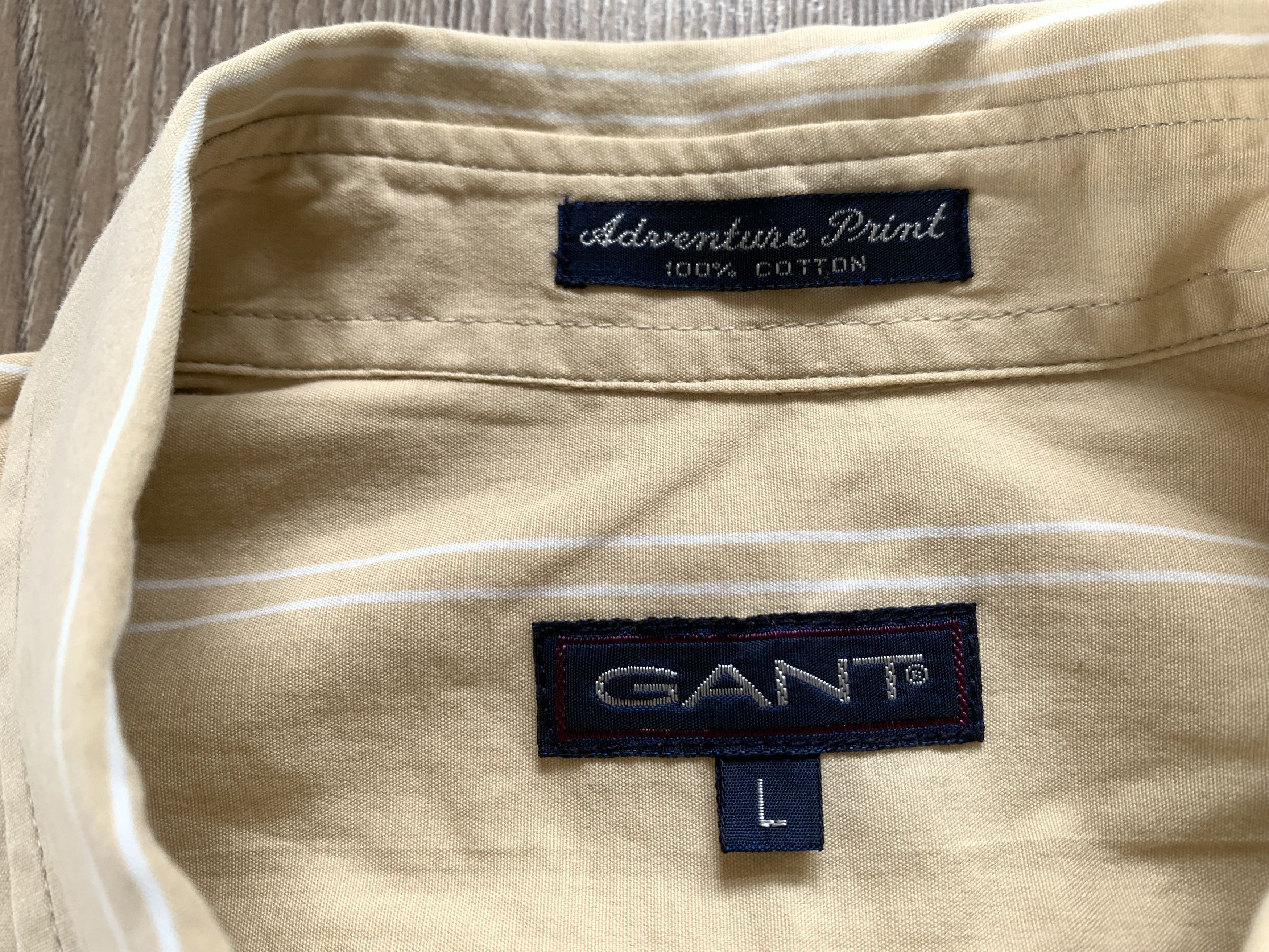 Gant Gant Adventure Print Beige Short Sleeve Pocket Shirt Size US L / EU 52-54 / 3 - 7 Thumbnail