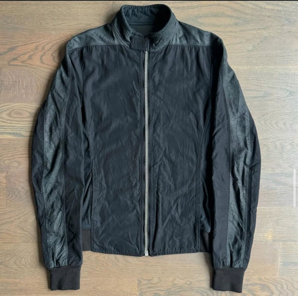 Rick Owens Rick Owens Hybrid Leather Track Jacket SS08 Creatch Size US S / EU 44-46 / 1 - 1 Thumbnail