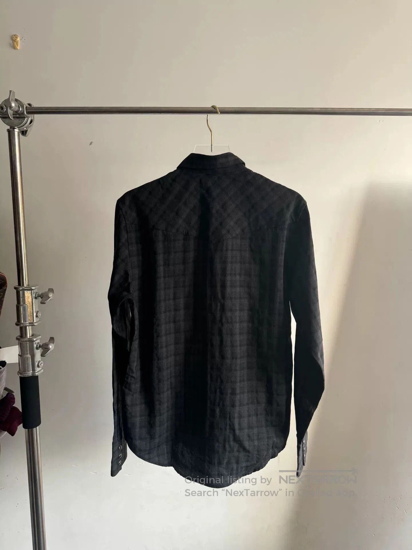 Yves Saint Laurent Saint Laurent Black Checkered Shirt. Size US XXS / EU 40 - 2 Thumbnail