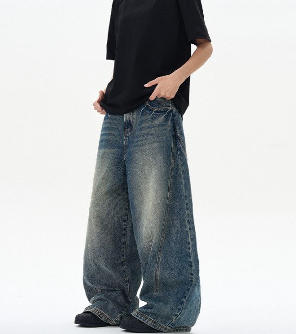 Vintage Street distressed American lightning baggy scimitar jeans Size US 32 / EU 48 - 3 Thumbnail