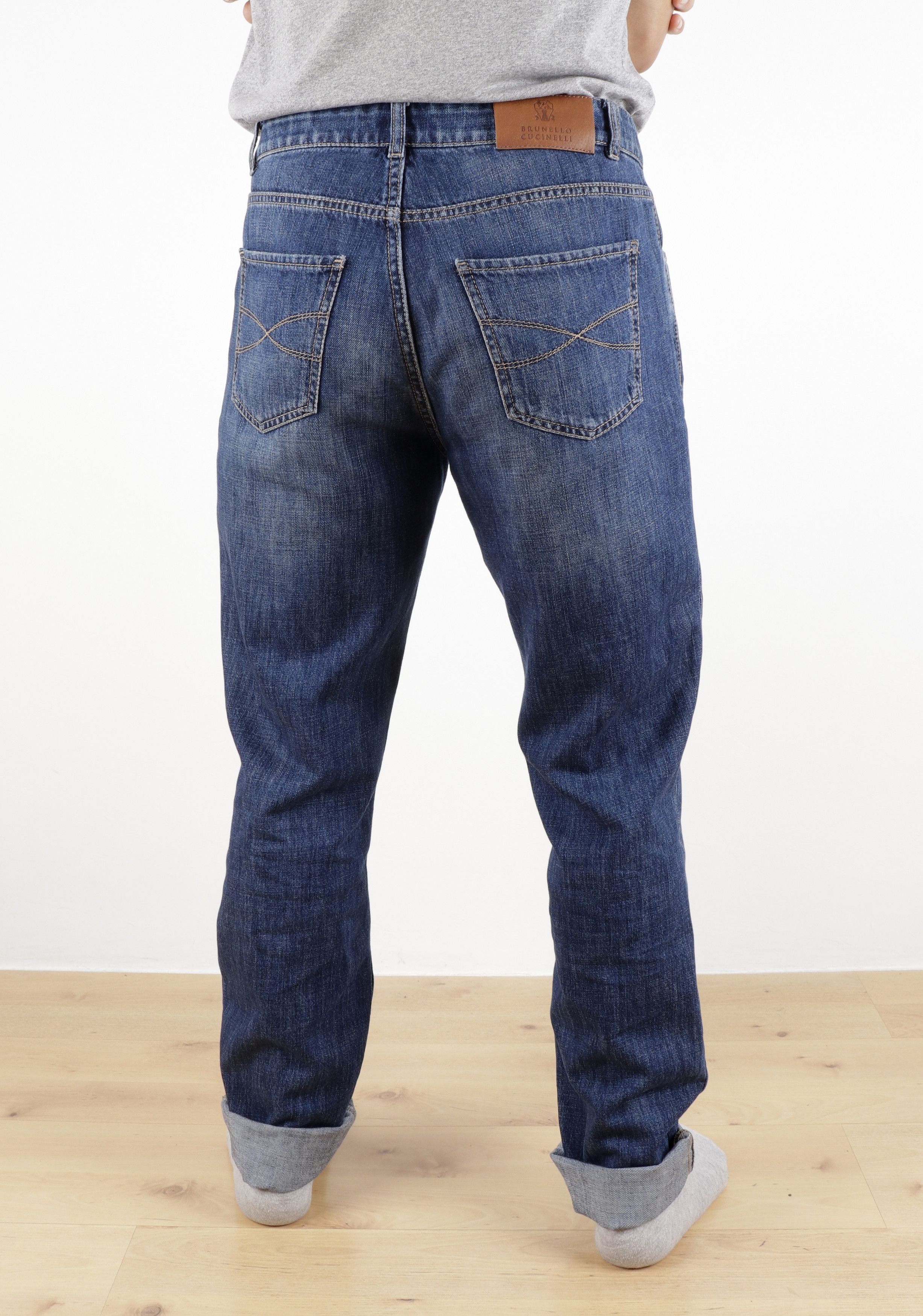 Brunello Cucinelli BRUNELLO CUCINELLI Size IT48 Navy Blue Denim Cotton Jeans Size US 32 / EU 48 - 11 Thumbnail