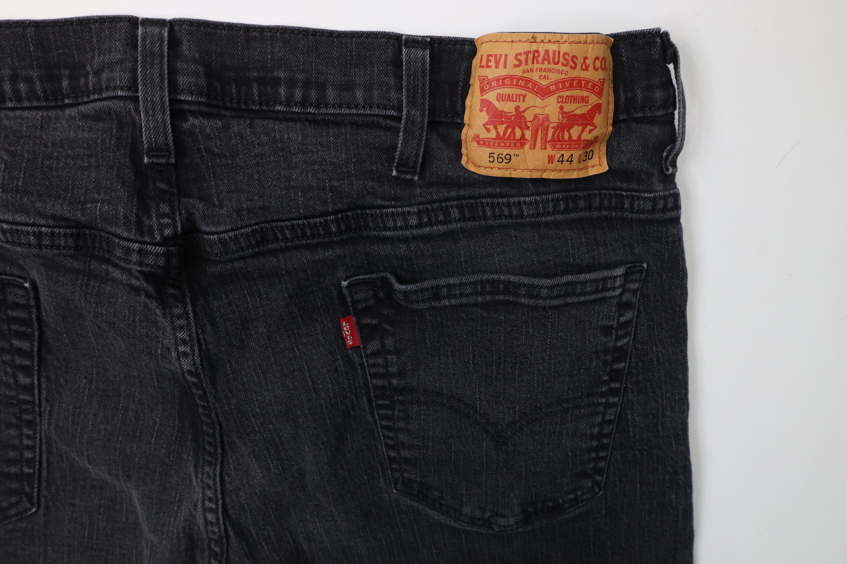 Levi's × Vintage Vintage Y2K Levis 569 Fit Straight Wide Leg Jeans Black Size US 44 / EU 60 - 12 Thumbnail