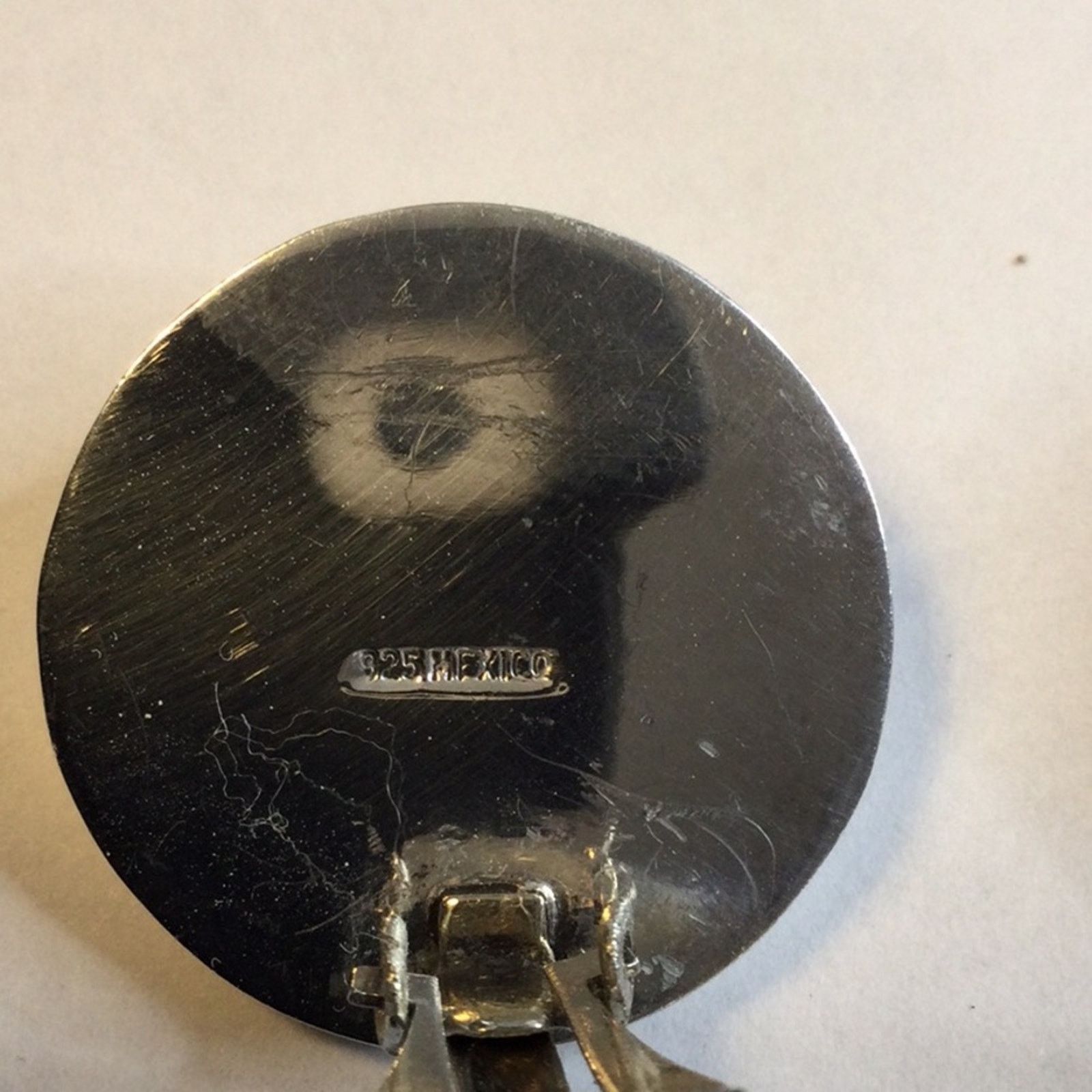 Other Sterling Silver & Black Vintage Round Clip-On Earrings Size ONE SIZE - 5 Thumbnail