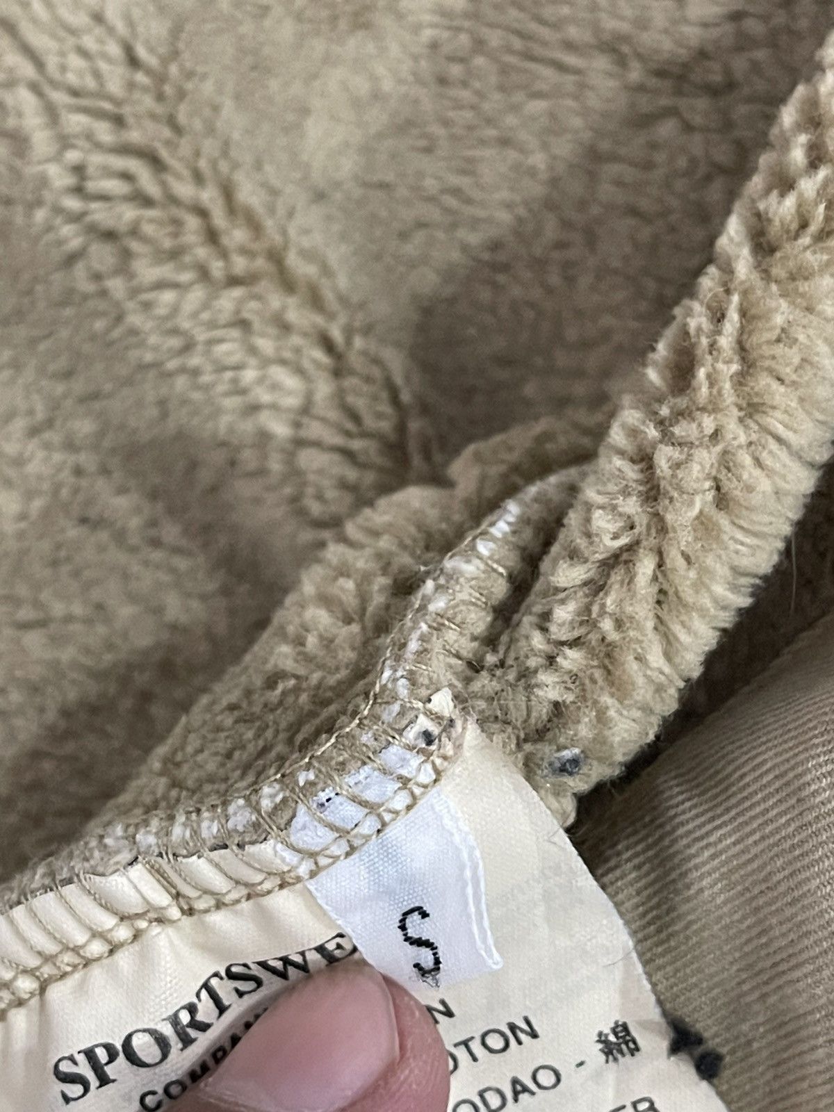 Stone Island Vintage 1999 Stone Island Beige Fleece Lined Hoodie Jacket Size US L / EU 52-54 / 3 - 19 Thumbnail