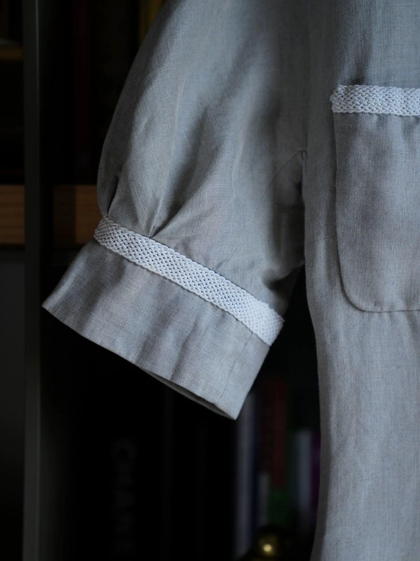 Chanel Chanel Vintage Gray Trimmed Linen Dress FR38 S/M Size S / US 4 / IT 40 - 5 Thumbnail
