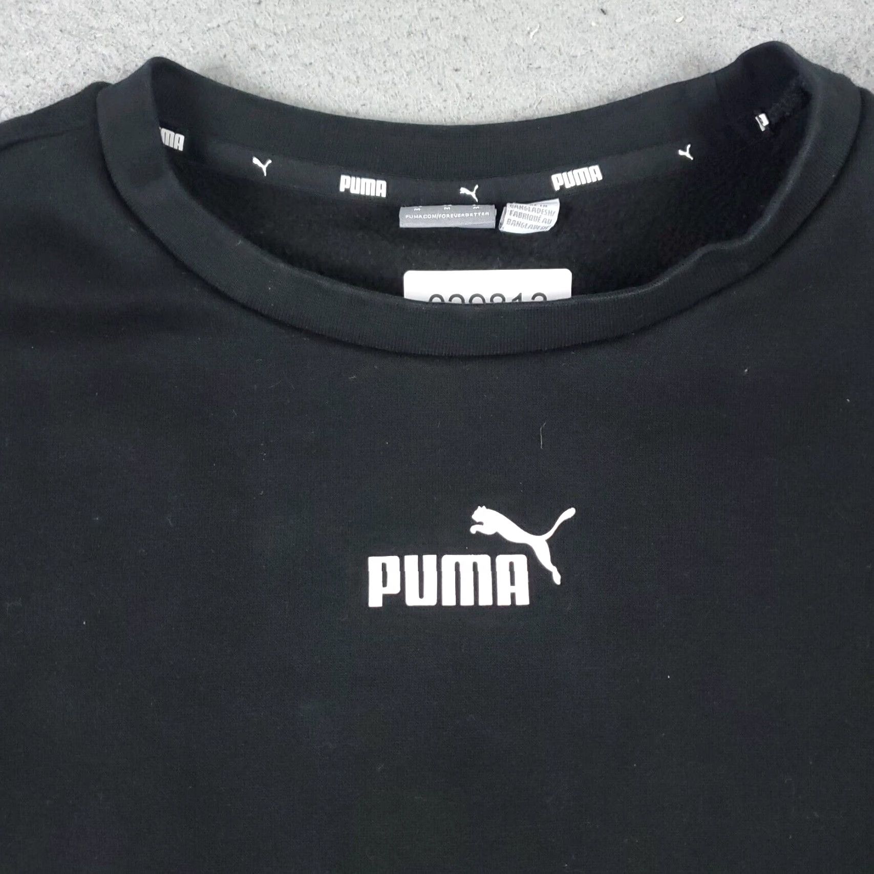 Puma PUMA Pullover Sweater Mens Medium Black Logo Fleece Crew Neck Cotton Blend Casual Size US M / EU 48-50 / 2 - 2 Thumbnail