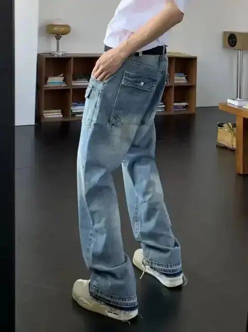 Designer y2k hiphop baggy flared cargo pants Size US 32 / EU 48 - 2 Thumbnail