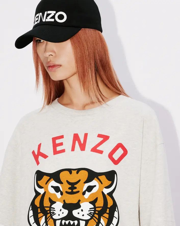Kenzo o1s22i1n0125 Lucky Tiger Crewneck T-Shirt in White Size S / US 4 / IT 40 - 4 Thumbnail