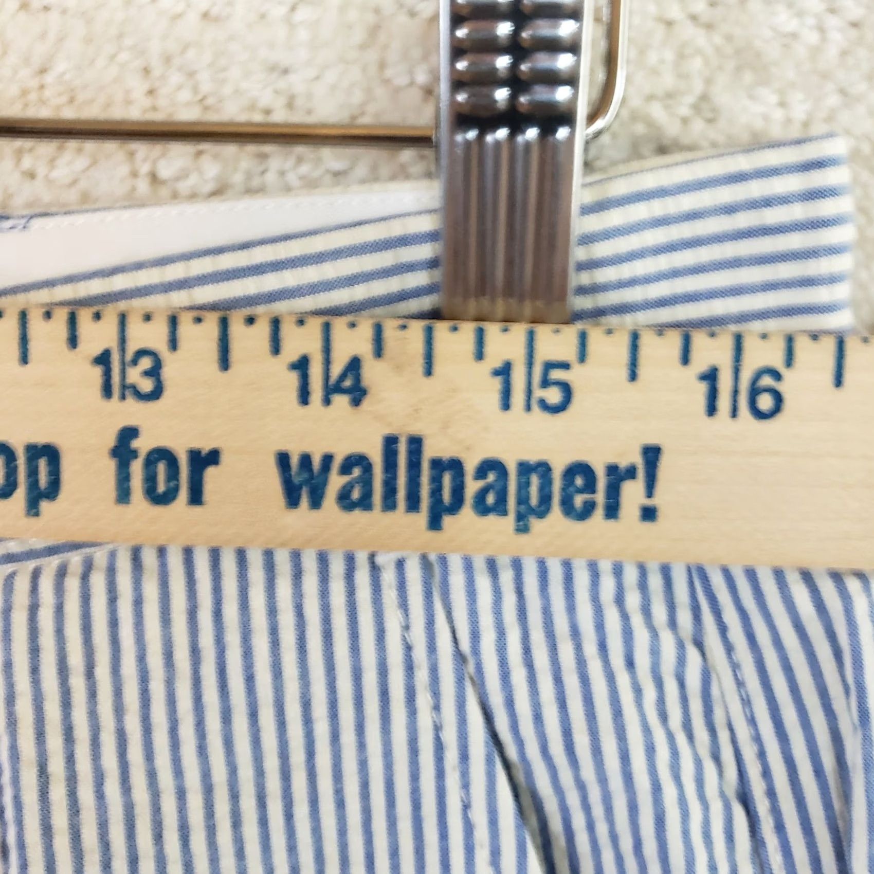 J.Crew J.CREW Mens Shorts Blue 32x10 Chino Seersucker Lightweight Beach Golf Outdoors Size US 32 / EU 48 - 7 Thumbnail