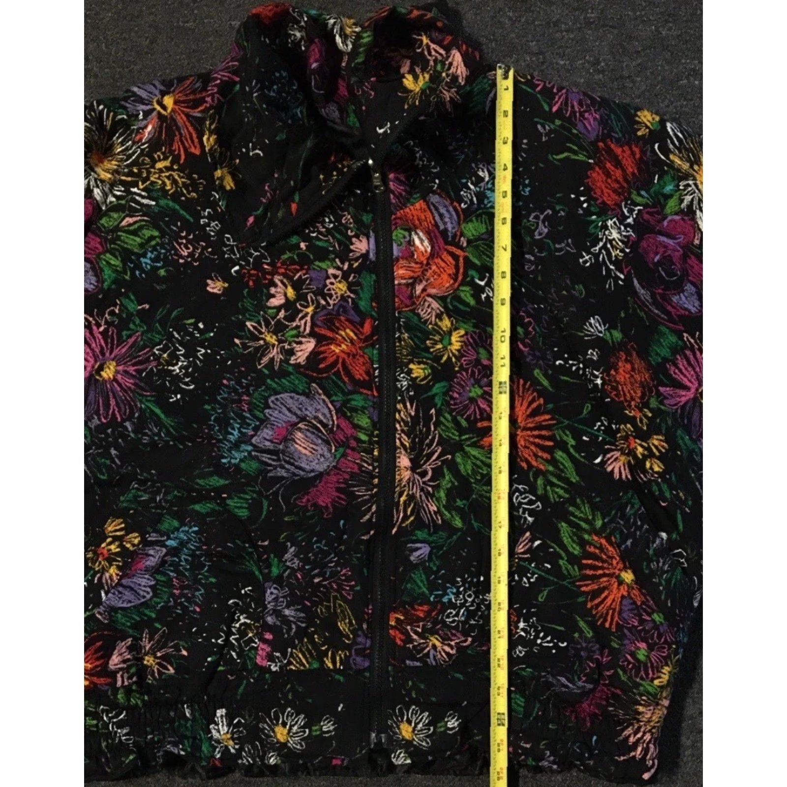 Vintage VINTAGE Vtg 80s Flower Abstract Art AOP Jacket L Boxy Vaporwave Surf Picasso Grunge 90s Size L / US 10 / IT 46 - 7 Thumbnail
