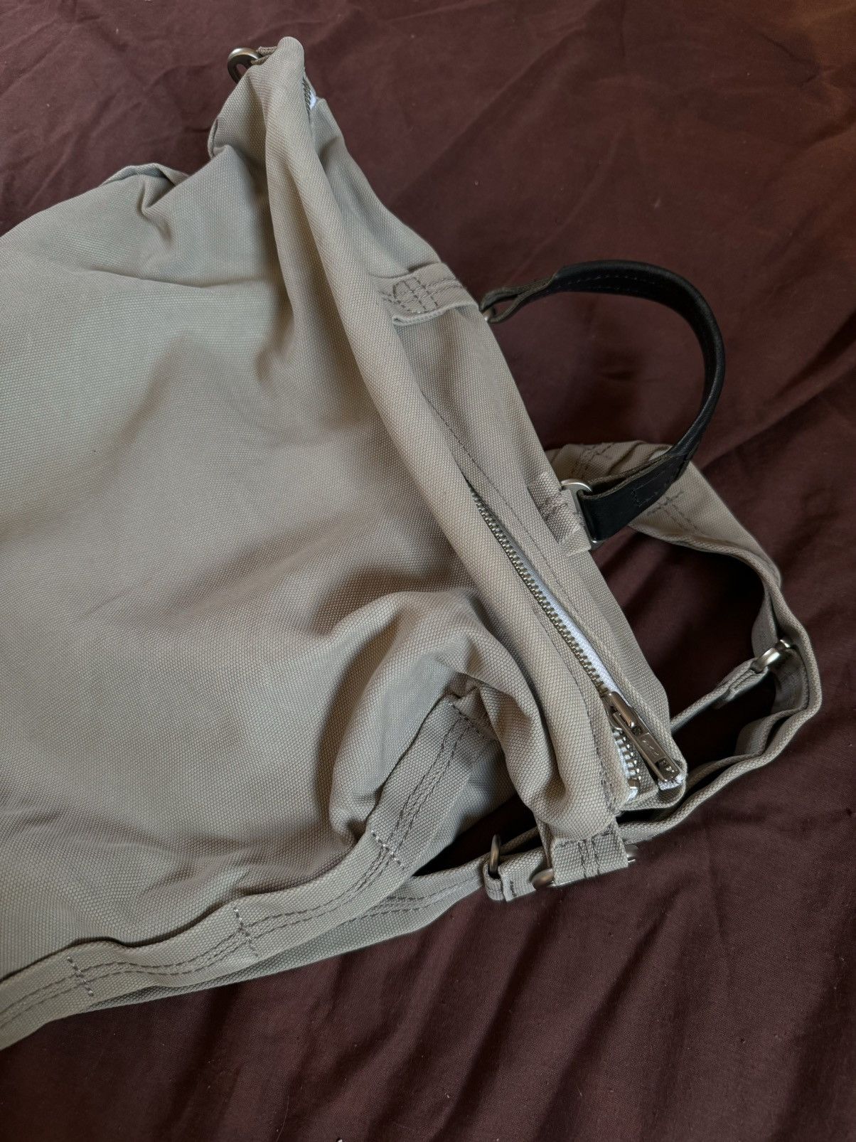 Japanese Brand × QWSTION QWSTION Bananatex laptop nylon/leather square backpack bag Size ONE SIZE - 4 Thumbnail