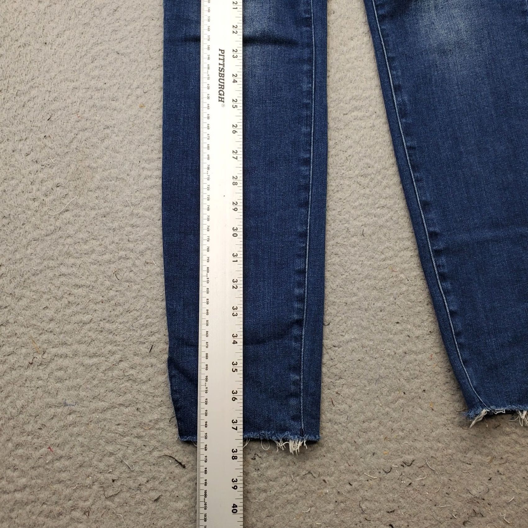 NYDJ NYDJ Womens Jeans Skinny 4 Blue Denim Stretch Faded Boho Raw Hem Whiskered NYDJ Ami Skinny Jeans Womens 4 Blue Denim Stretch Size 27" / US 4 / IT 40 - 3 Thumbnail