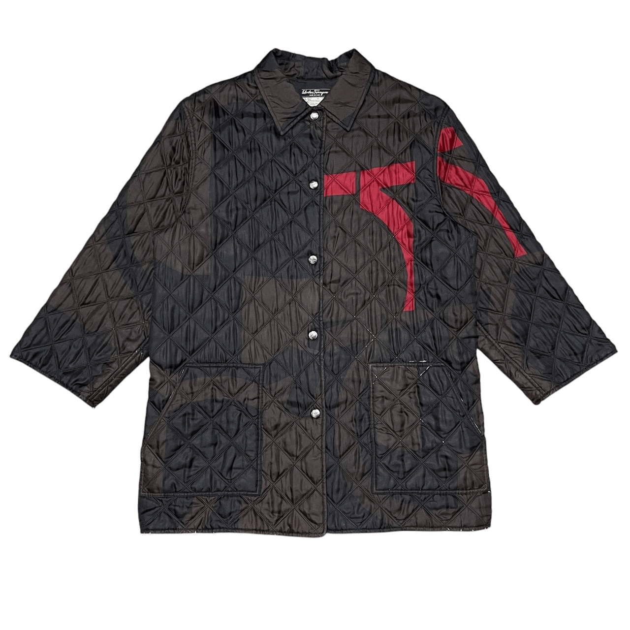 Salvatore Ferragamo Vintage Salvatore Ferragamo Quilted Jacket Size US XL / EU 56 / 4 - 1 Thumbnail
