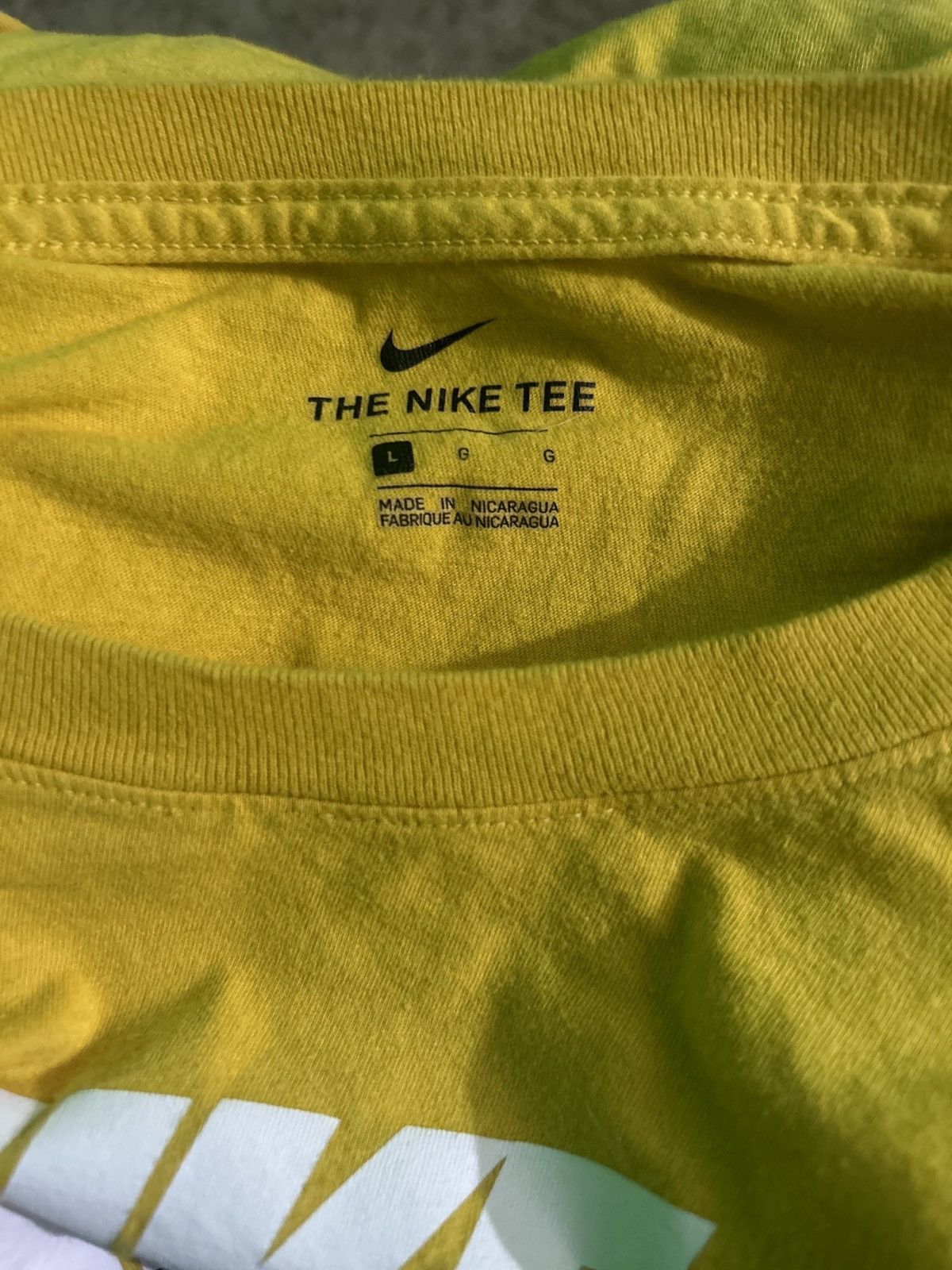 Nike Yellow and White Nike Long sleeve T-shirt Size US L / EU 52-54 / 3 - 3 Thumbnail
