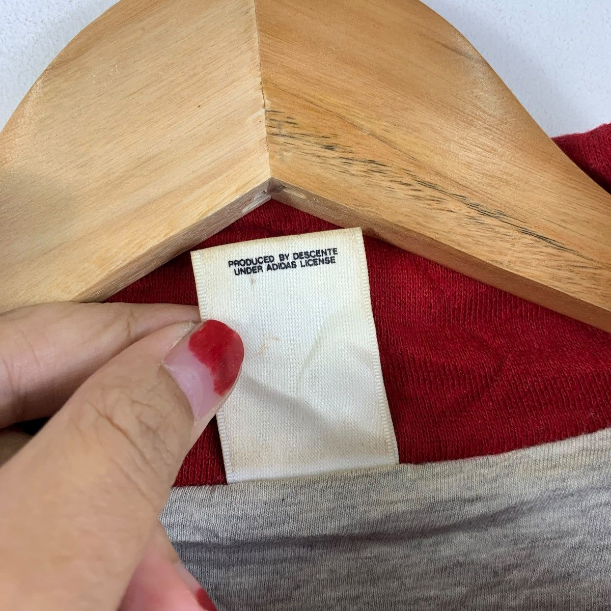 Adidas Vintage 90s Adidas Trefoil Half-Zip Sweatshirt Red White Size US M / EU 48-50 / 2 - 7 Thumbnail