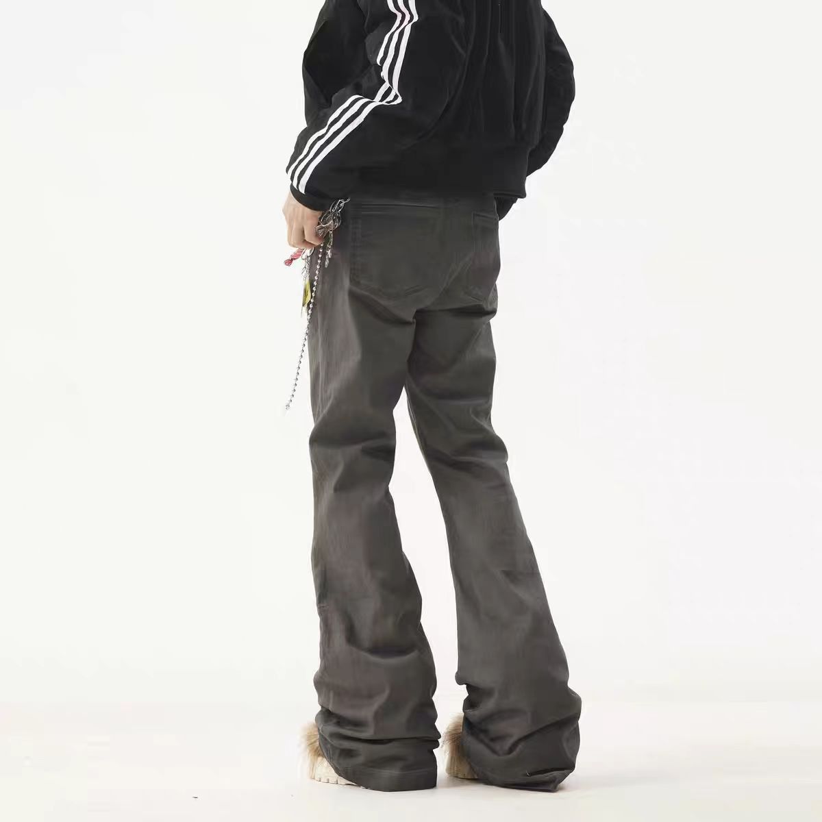 Japanese Brand × Jean Vintage style washed smoke grey micro flare jeans Size US 32 / EU 48 - 3 Thumbnail