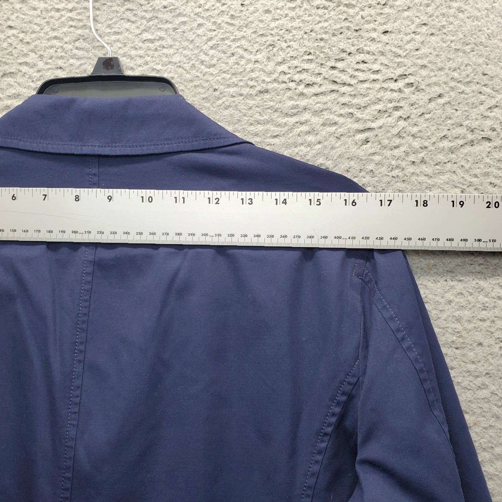 Vintage L.L. Bean Blazer Jacket Womens Petites 12P Blue Single Breasted Notch Lapel Shirt Womens Size 12P Blue Blazer Womens Size XL / US 12-14 / IT 48-50 - 5 Thumbnail