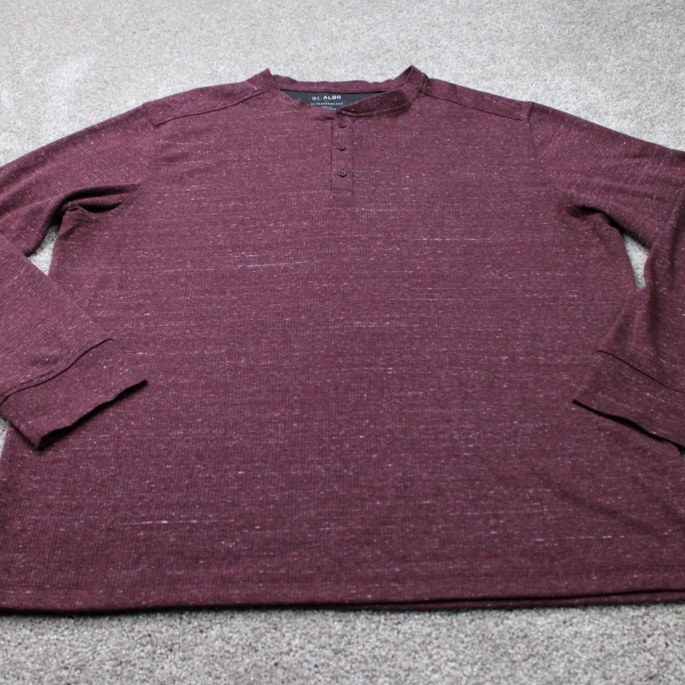 Vintage 01. Algo Red Performance Henley Shirt Mens 2XL 2XL Quick Dry Long Sleeve Size US XXL / EU 58 / 5 - 2 Thumbnail