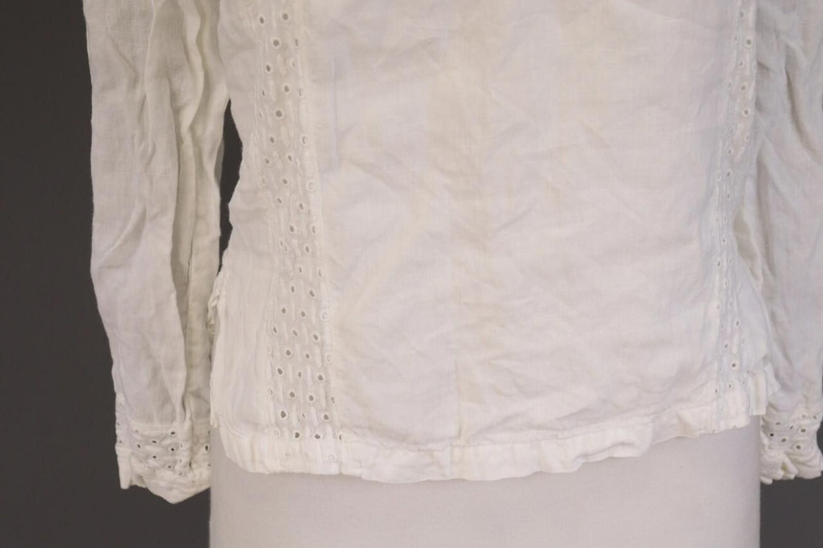 120% Lino 120% Lino White Long Sleeve V-Neck Summer Linen Top Shirt Size M / US 6-8 / IT 42-44 - 5 Thumbnail