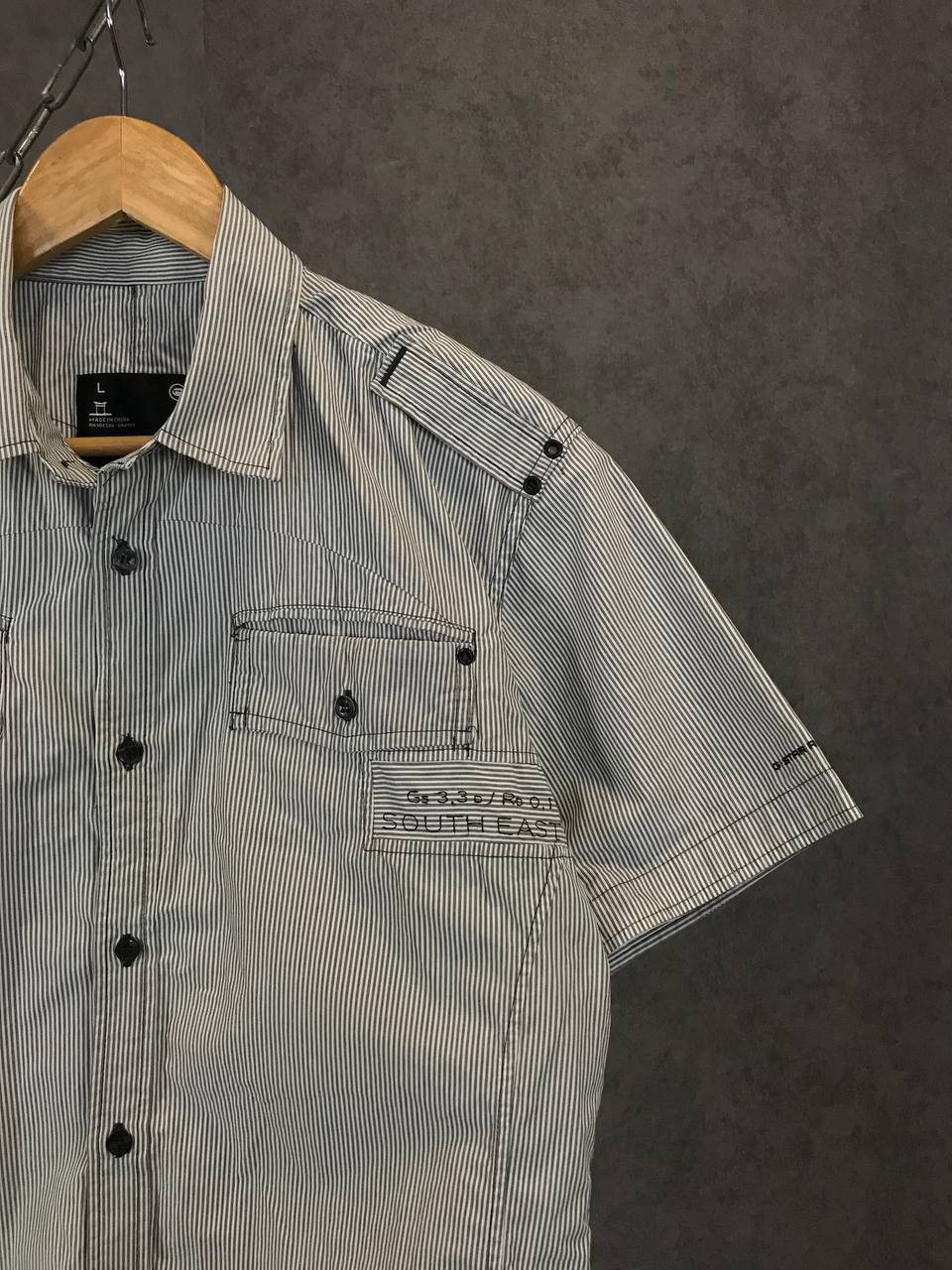 G-Star G Star Raw striped designer shirt Size US L / EU 52-54 / 3 - 2 Thumbnail