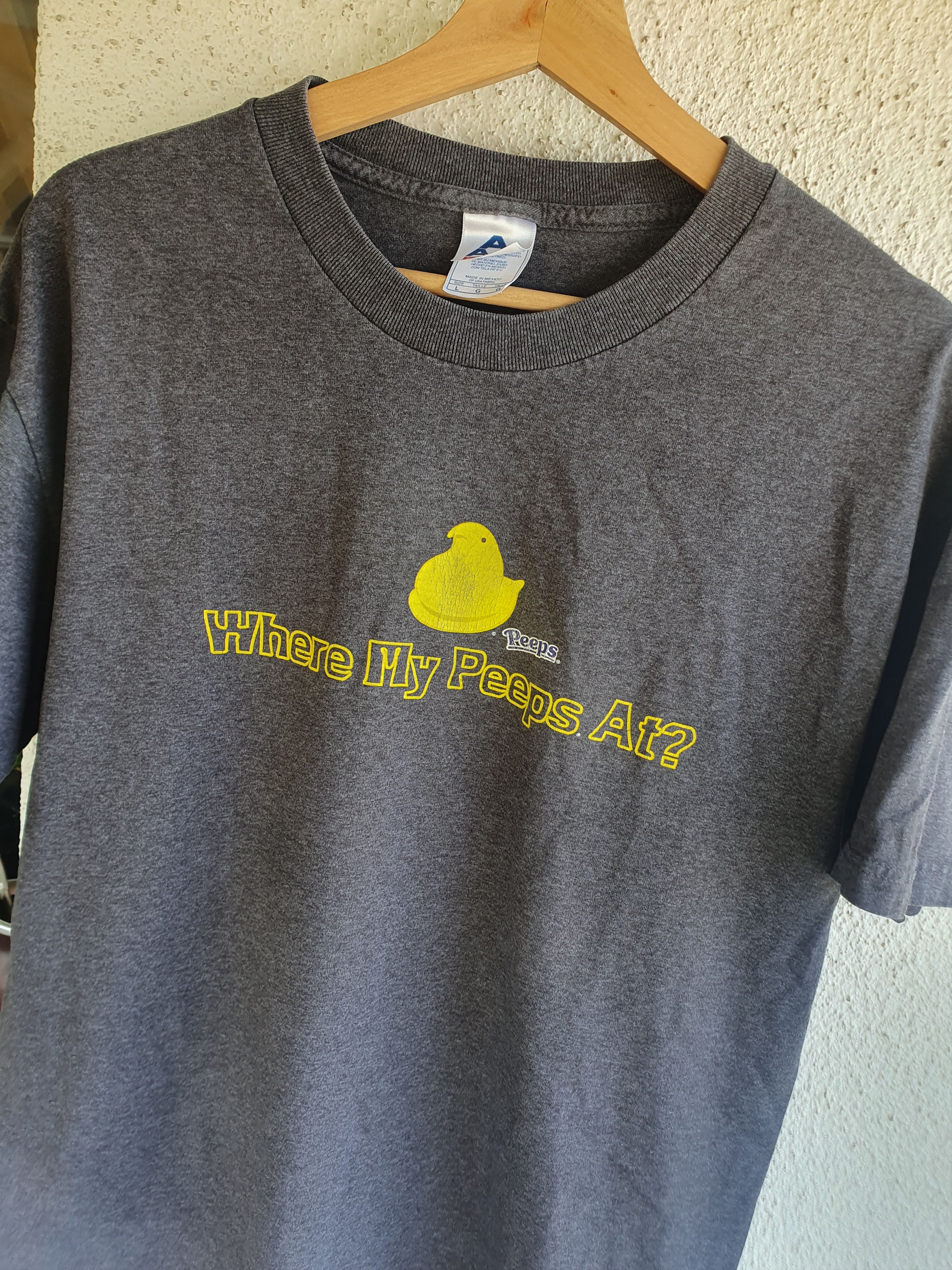 AAA × Vintage Where My Peeps At? Vintage T-Shirt Easter Marshmallow sz L Size US L / EU 52-54 / 3 - 1 Thumbnail