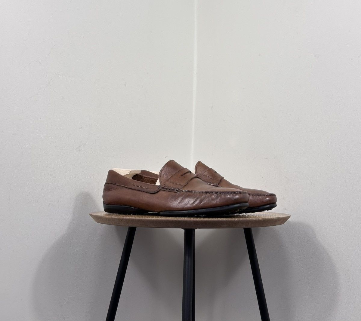 Tod's Tod’s Men’s Brown Leather Gommino Penny Loafers Shoes Size US 9 / EU 42 - 1 Thumbnail