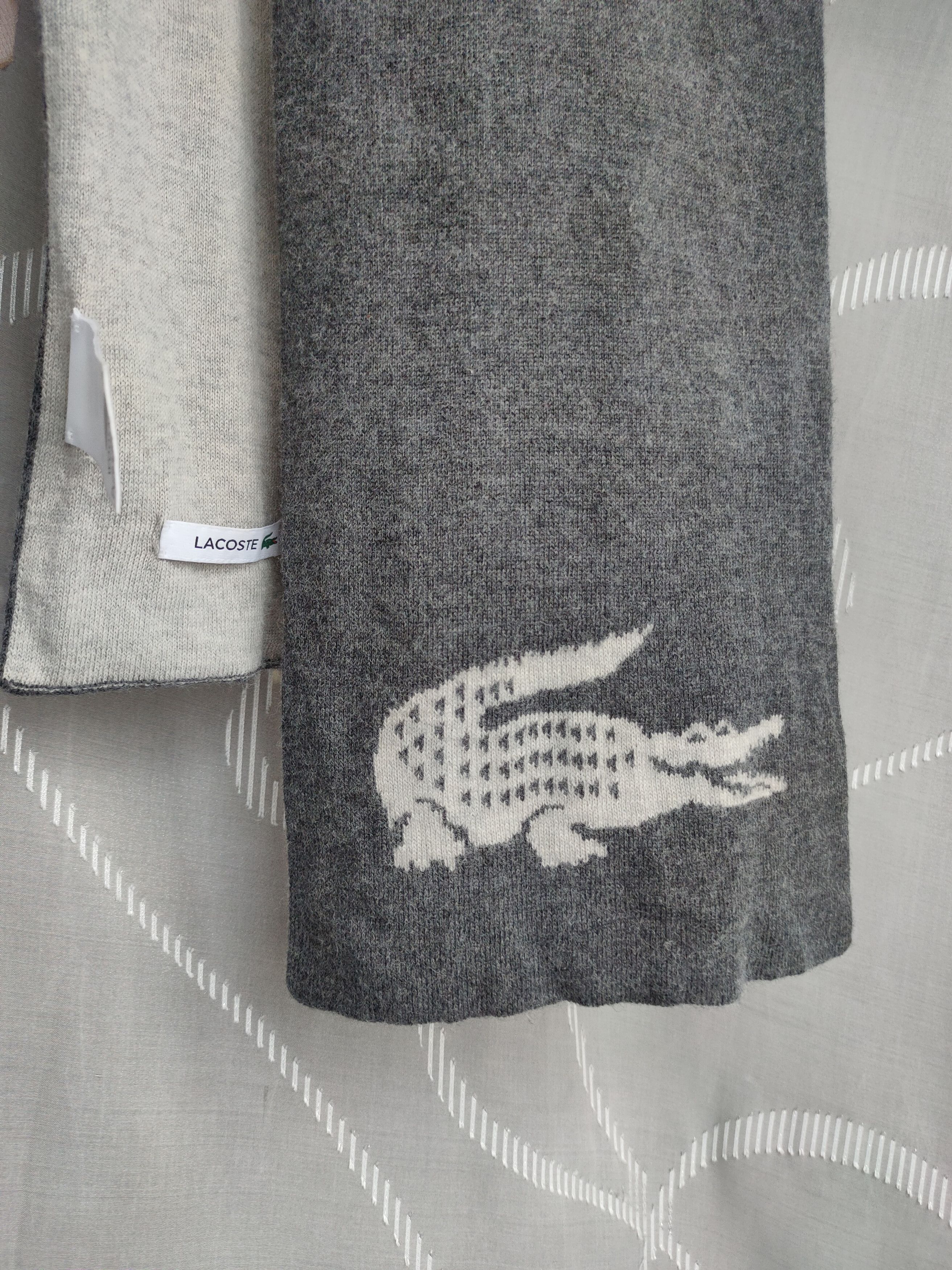 Lacoste Lacoste Scarf Two Sided Woolen Pure Laine Vierge Size ONE SIZE - 1 Thumbnail