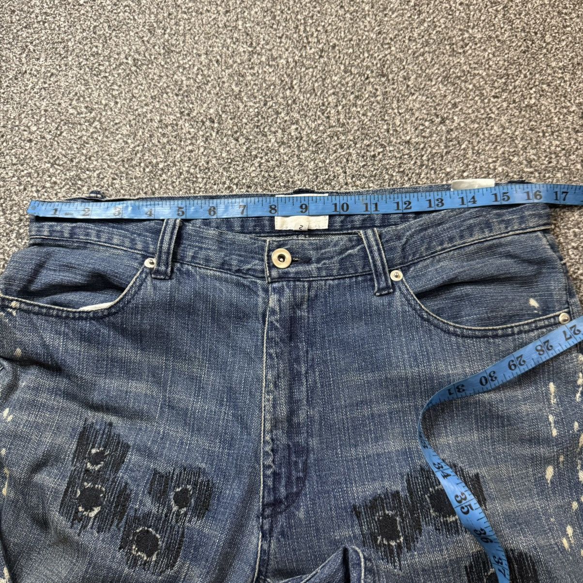 Fashion Victim Archive Wideleg Paint Exhibitionist Distressed y2k Denim Size US 31 - 12 Thumbnail