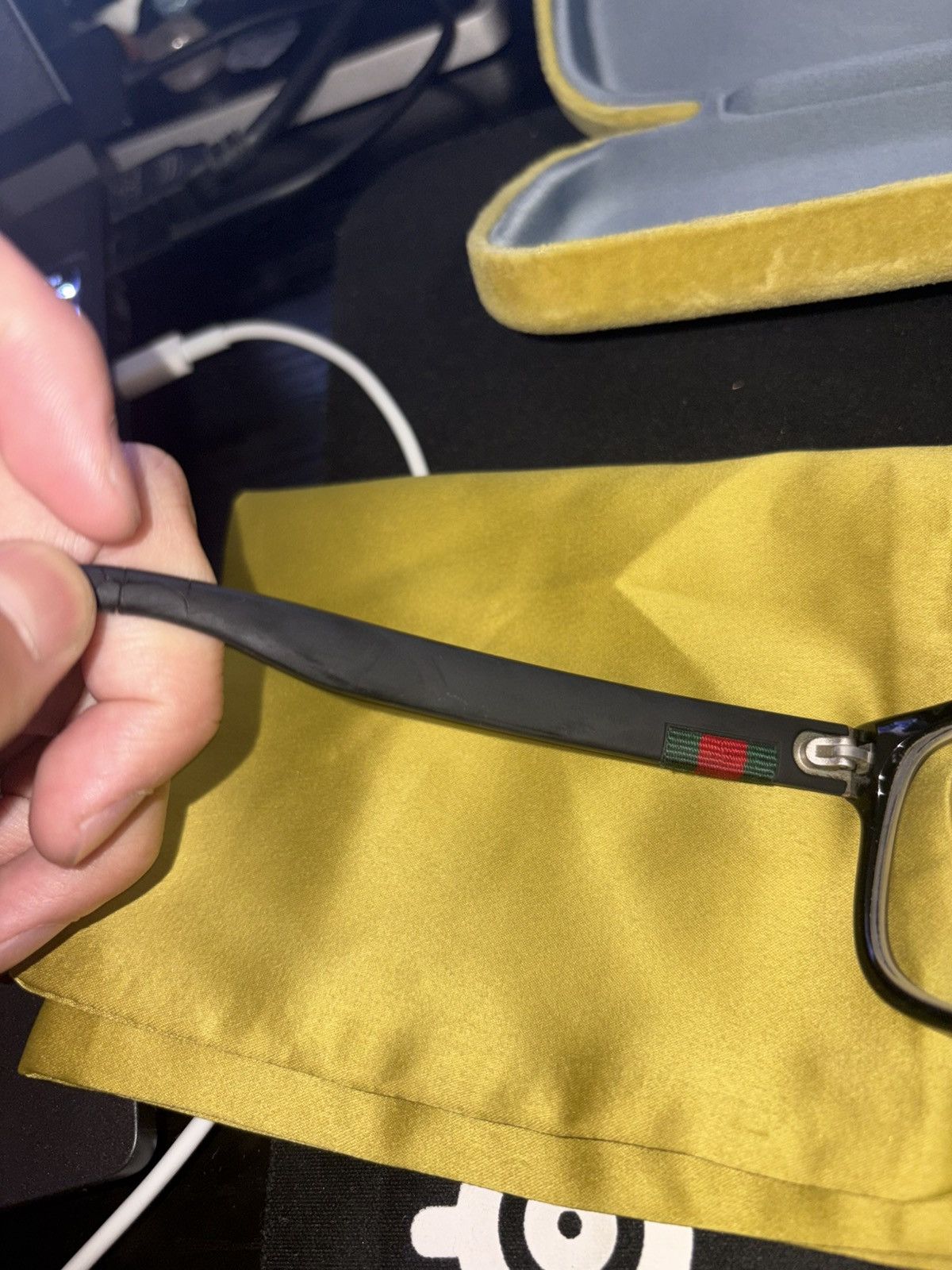 Gucci Gucci Classic Red/Green Prescription Eye Wear Size ONE SIZE - 5 Thumbnail