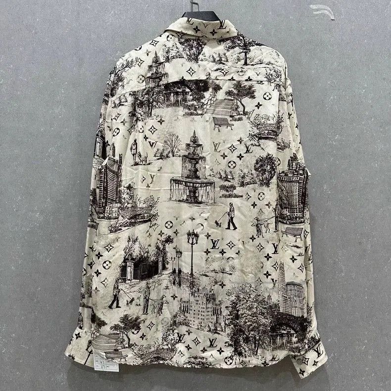 Louis Vuitton Louis Vuitton Silk City Logo Print Shirt. Size US L / EU 52-54 / 3 - 2 Thumbnail
