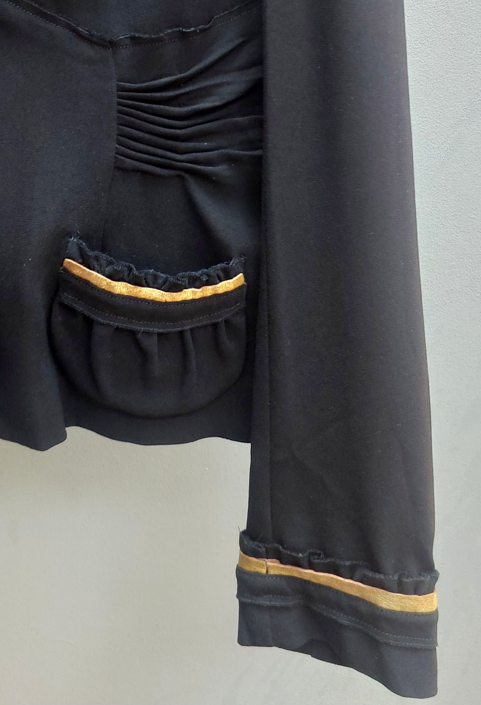 Prada Vintage x Prada Black Wool Jacket With Gold Trim Size S / US 4 / IT 40 - 8 Thumbnail