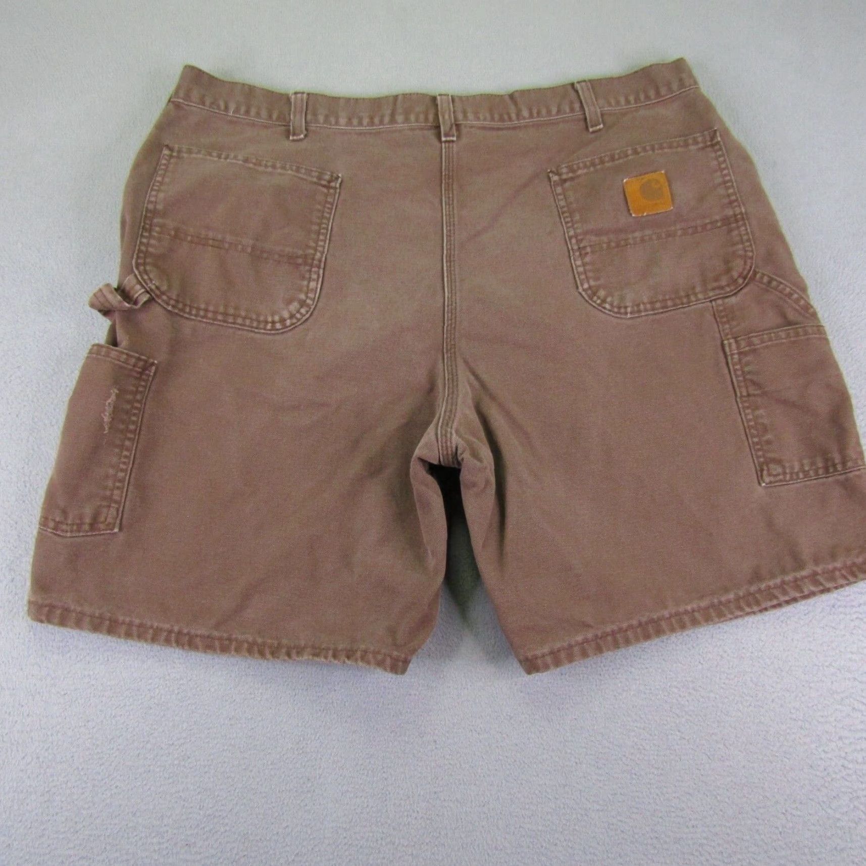 Carhartt VINTAGE Carhartt Shorts Mens 42x8 Brown Chestnut Carpenter Canvas Utility Work Cargo Short Regular Inseam 8" Brown Mens Size US 41 - 4 Thumbnail
