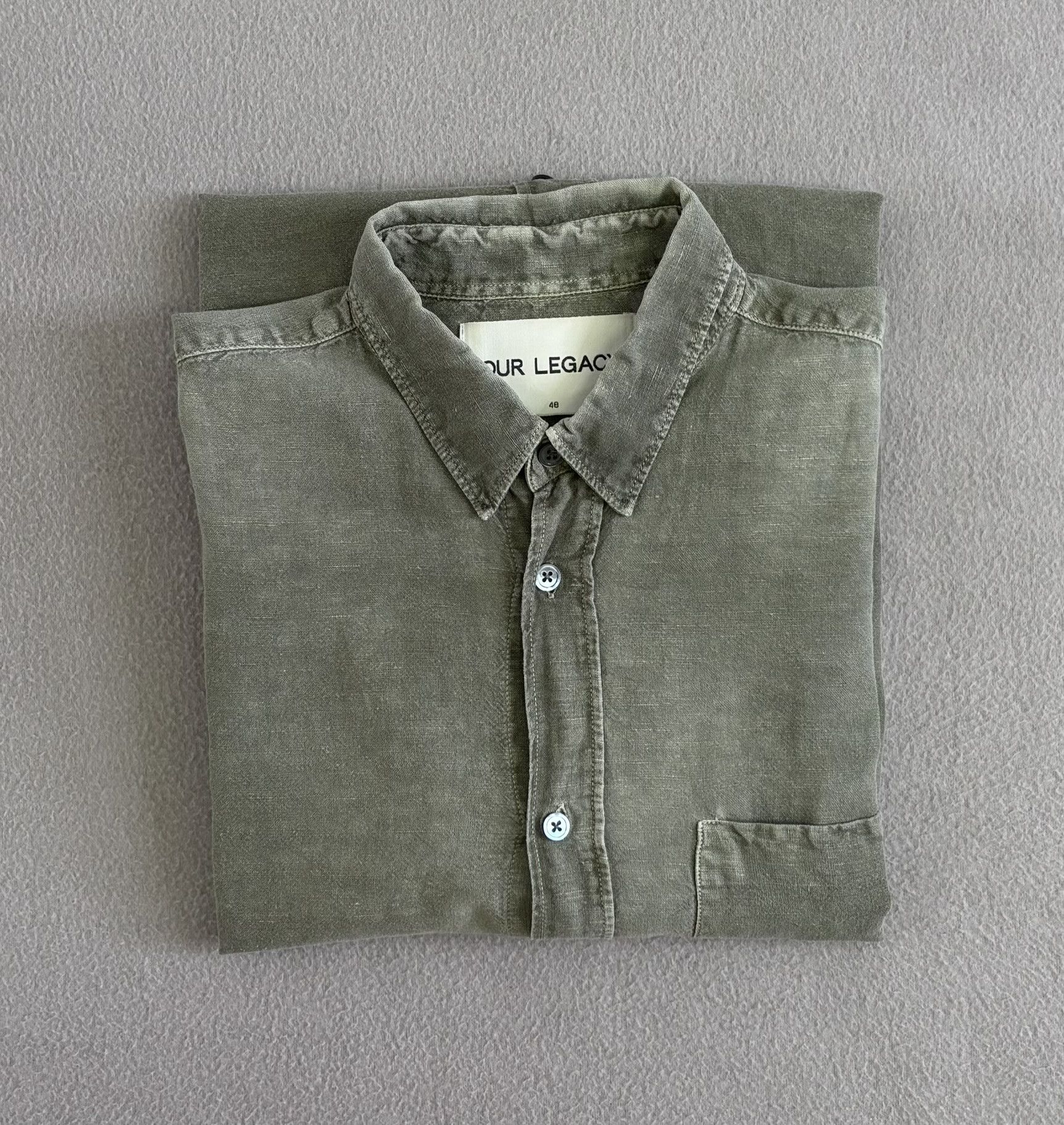 Our Legacy OUR Legacy Khaki shirt Linen size 48 Size US M / EU 48-50 / 2 - 19 Thumbnail
