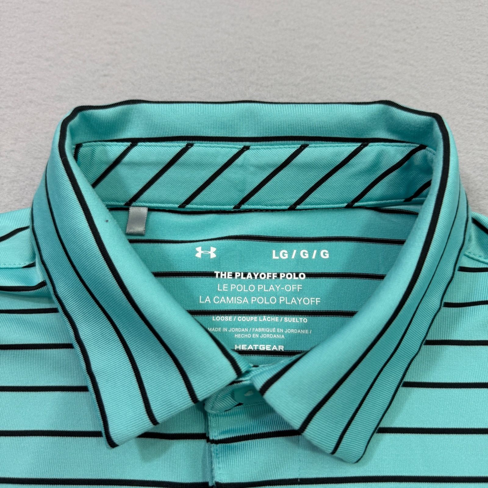 Under Armour Under Armour The Playoff Polo Shirt Men's Large Teal Black Size US L / EU 52-54 / 3 - 4 Thumbnail