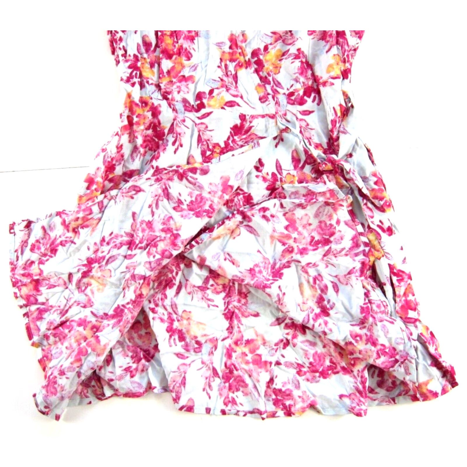 Vintage VINTAGE Ella Moss Wrap Dress S Bohemian Floral Pink Rayon? Size S / US 4 / IT 40 - 7 Thumbnail