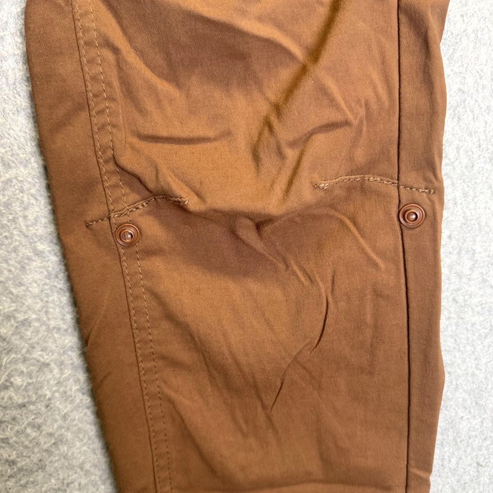 Prana prAna Women Pants 2 Brown Button Fly Pull On Ankle Length Nylon Stretch Women's Size 2 Regular Size 26" / US 2 / IT 38 - 3 Thumbnail