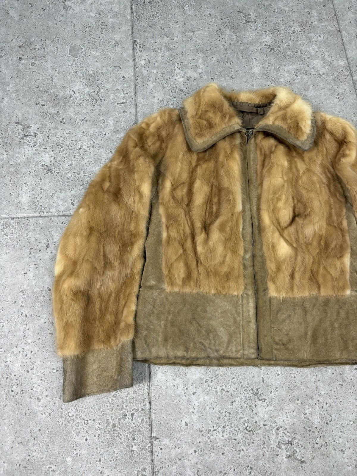 If Six Was Nine × Japanese Brand Japanese Bomber Jacket Real Fur/Leather Style Y2K Cropped Size US S / EU 44-46 / 1 - 2 Thumbnail