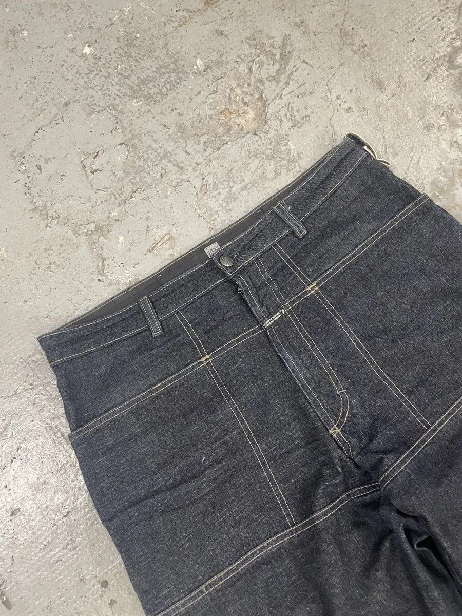 Marithe + Francois Girbaud 1990s Marithé + François Girbaud Navy Brut Large Denim Structured Jeans Size US 34 / EU 50 - 11 Thumbnail