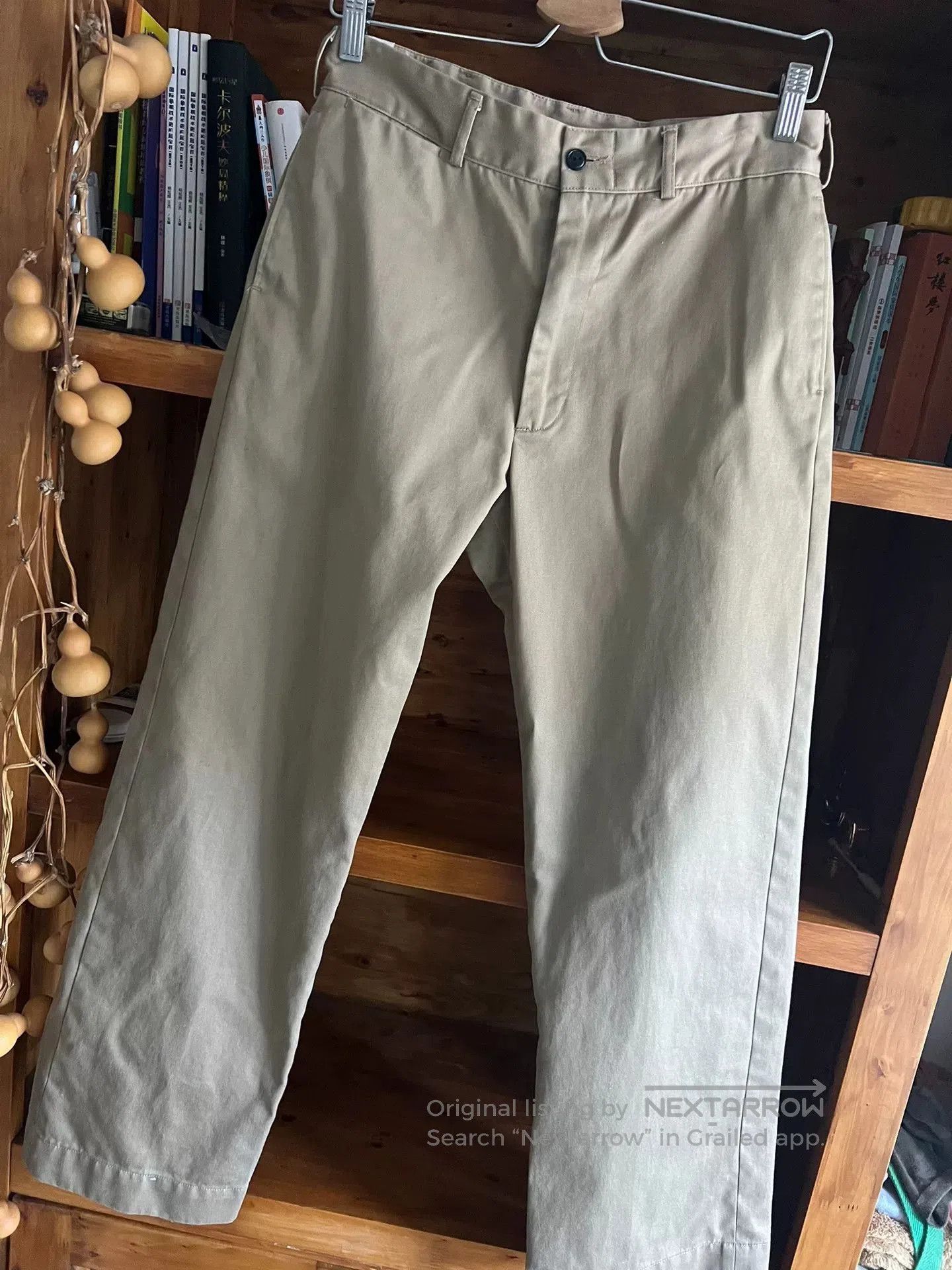 N.Hoolywood khaki pants with custom zipper details. Size US 32 / EU 48 - 3 Thumbnail