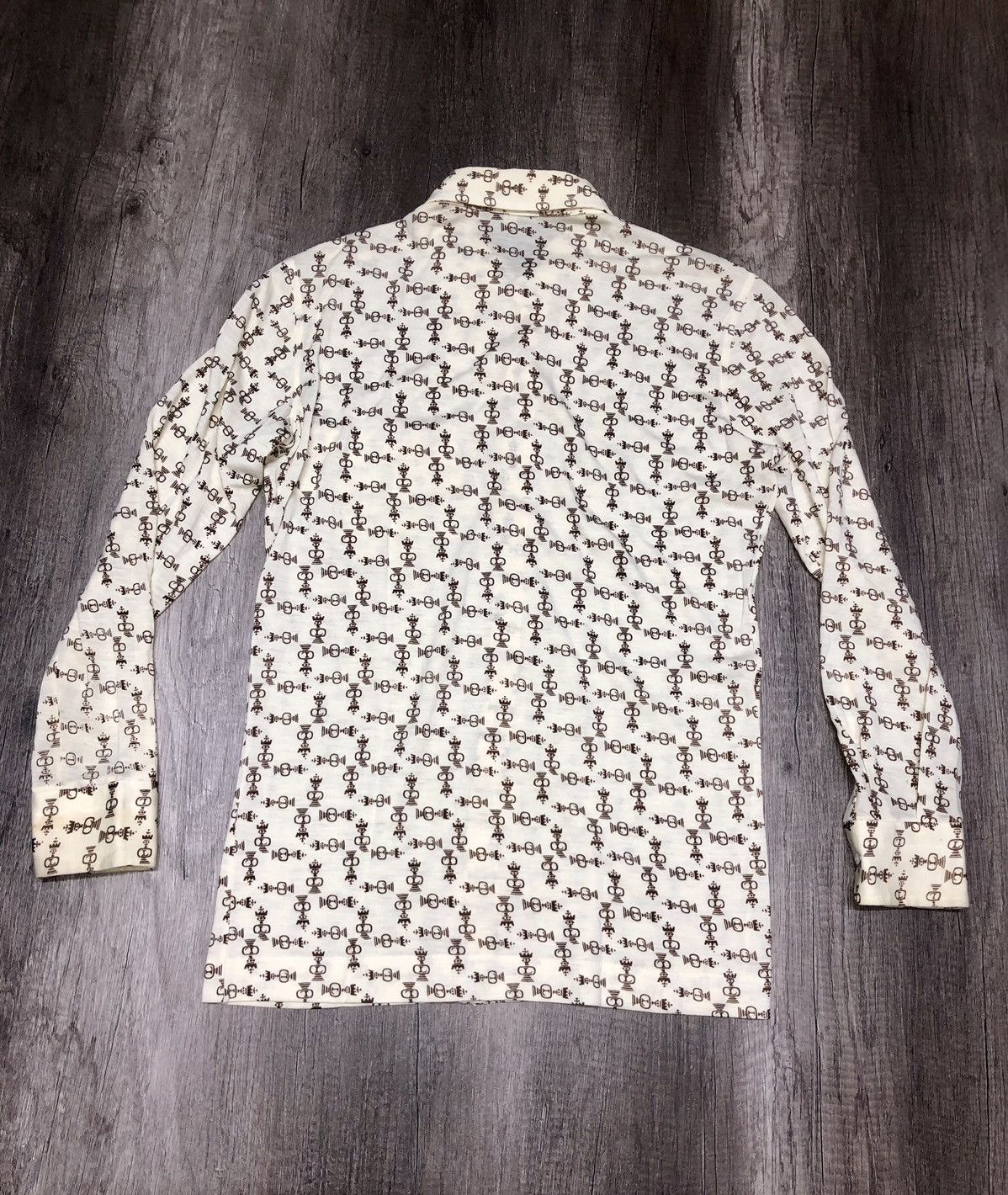Designer × Lanvin × Vintage Vintage Lanvin Paris Monogram Button Up Long Sleeve Shirt Size US S / EU 44-46 / 1 - 6 Thumbnail
