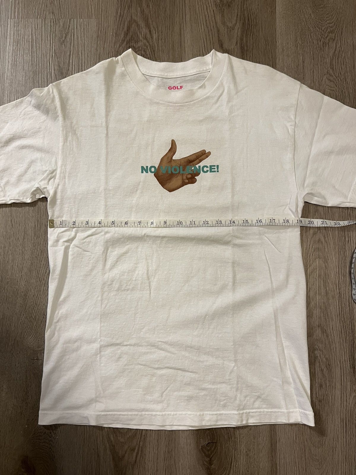 Golf le Fleur × Tyler The Creator Golf Wang “No Violence” Finger Gun T Shirt Size US M / EU 48-50 / 2 - 5 Thumbnail