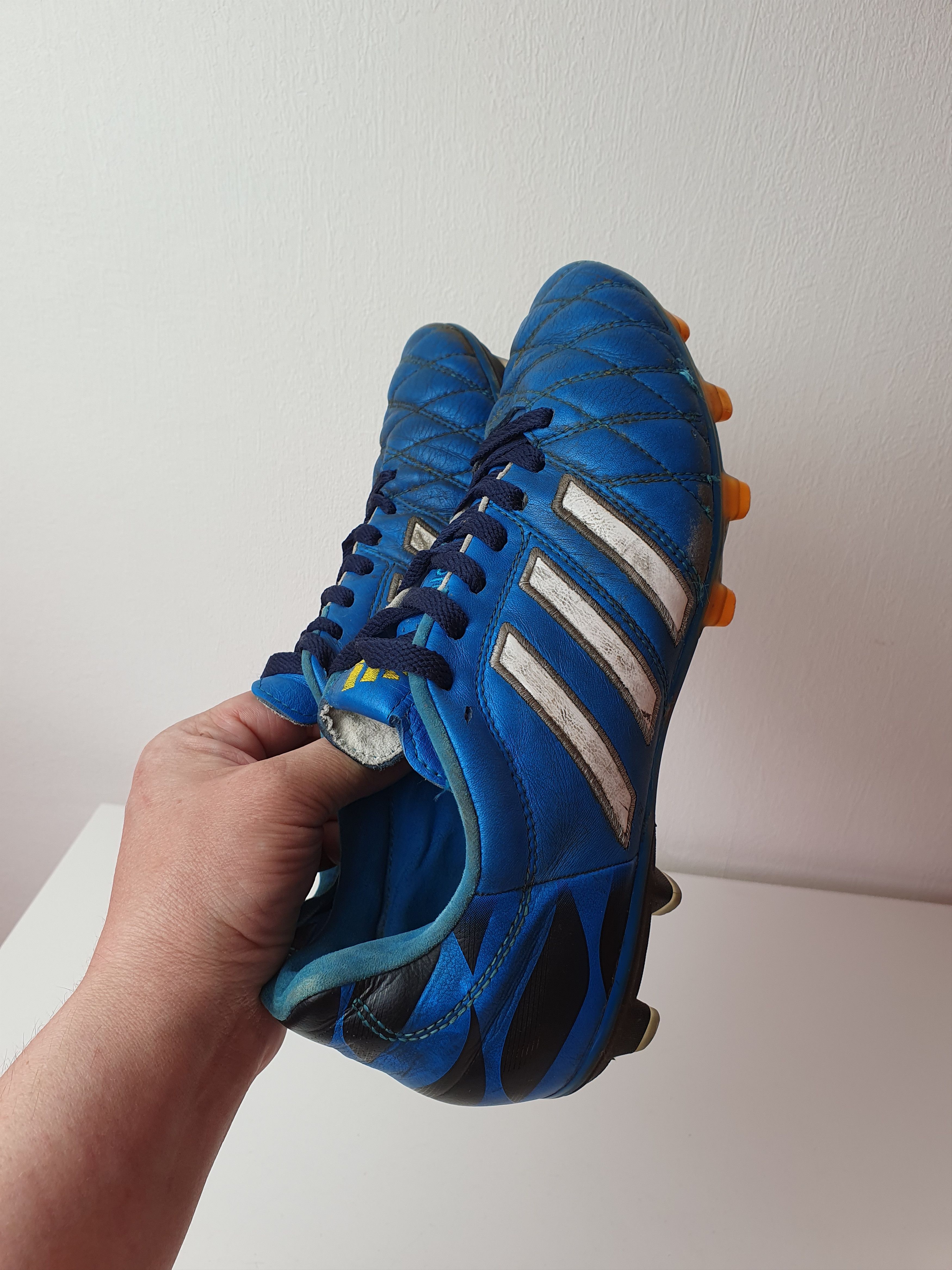 Adidas Vinatge Football Caps Adidas Adipure 11 Pro Blue Soccer Size US 8.5 / EU 41-42 - 2 Thumbnail