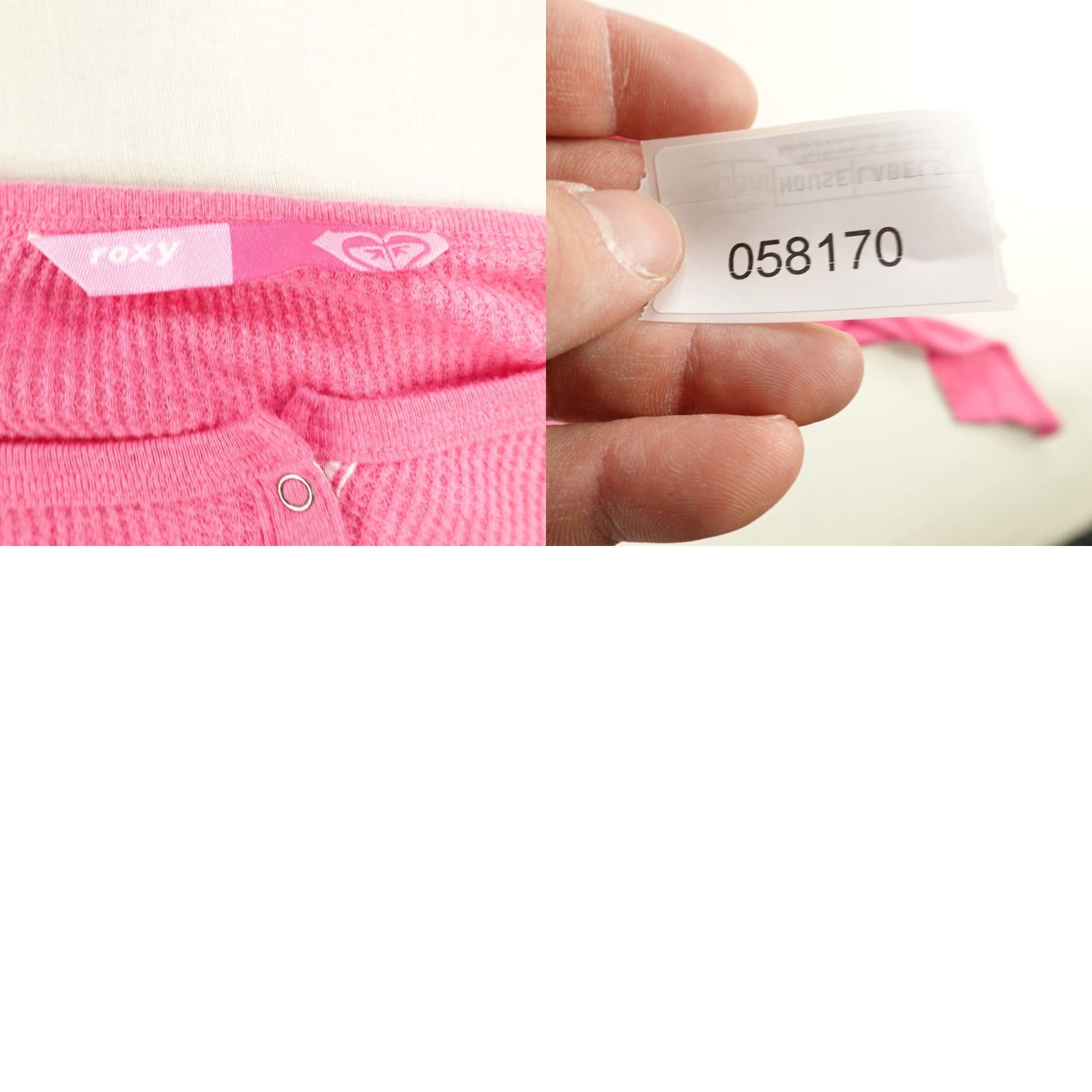 Vintage ROXY Vintage Shirt Womens XL Pink Waffle Knit Snaps Up Thermal Henley Top 90s T-Shirt Size XL / US 12-14 / IT 48-50 - 8 Thumbnail