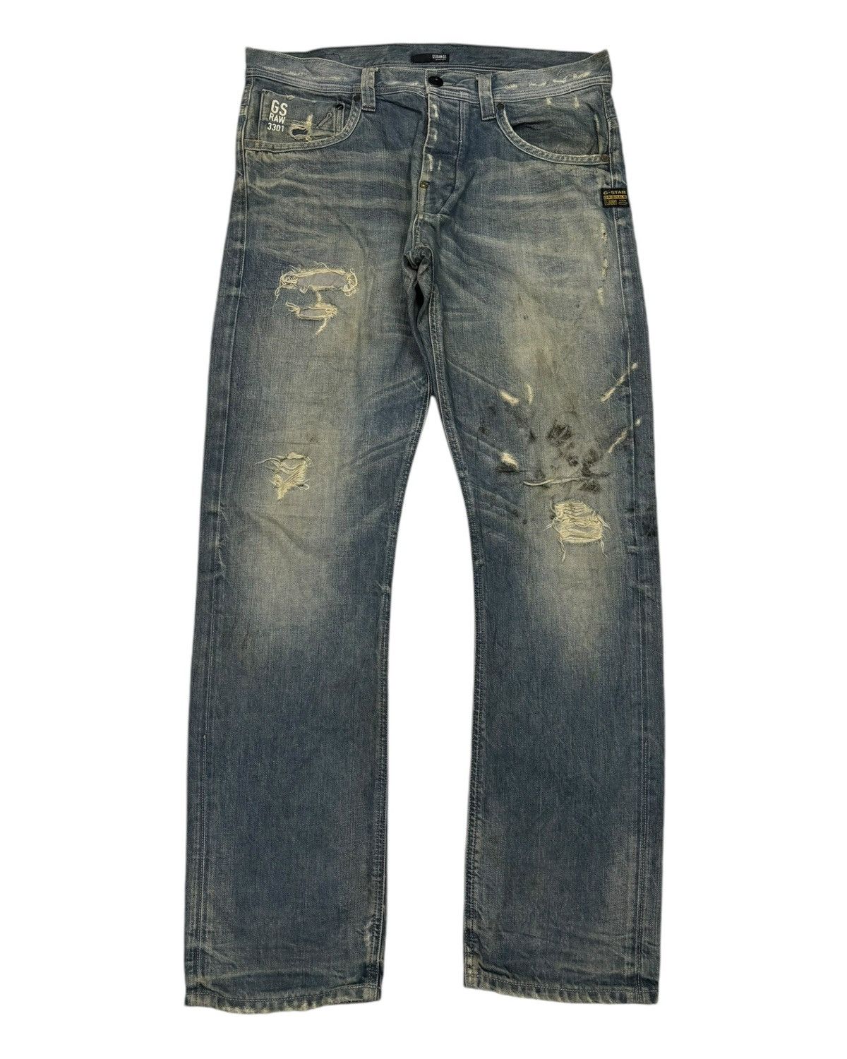 G-Star 🔥G-STAR RAW HOMELESS DISTRESSED DENIM UNDERCOVER STYLE Size US 35 - 7 Thumbnail