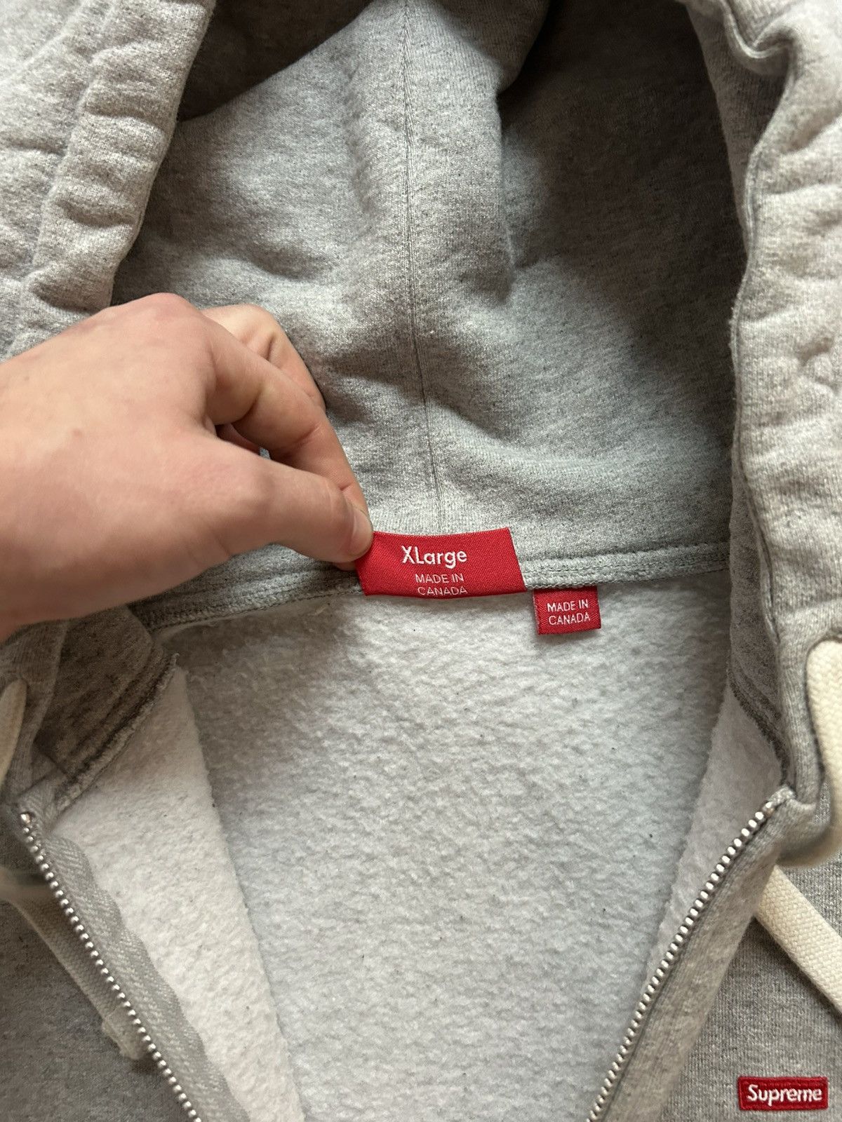 Supreme Supreme Drawcord Small Box Zip Up Hoodie Size US XL / EU 56 / 4 - 3 Thumbnail